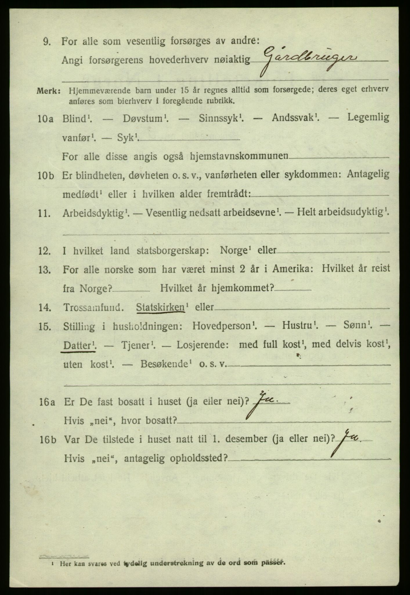 SAB, 1920 census for Nord-Vågsøy, 1920, p. 383