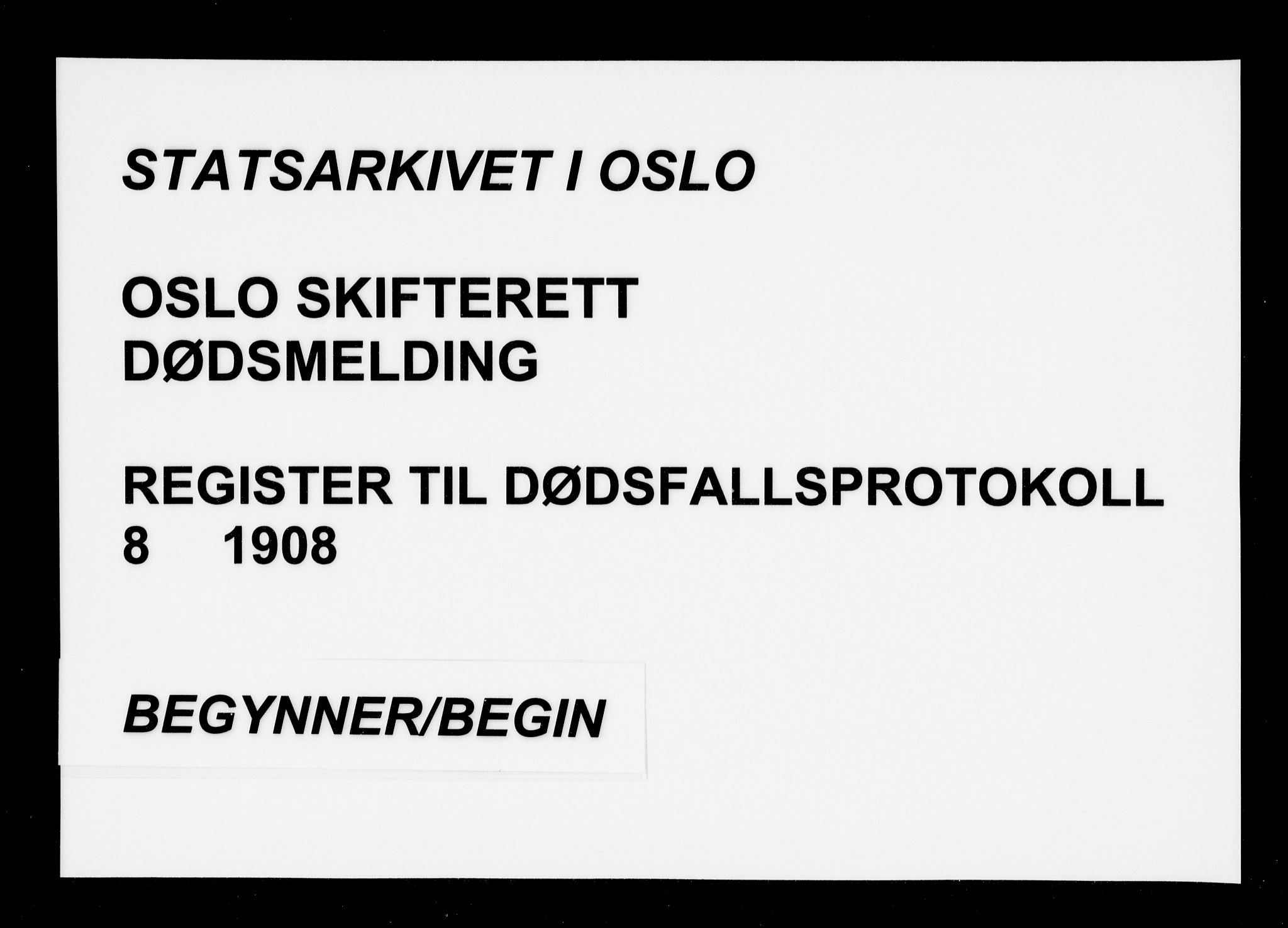 Oslo skifterett, SAO/A-10383/F/Fa/Faa/L0008: Navneregister, 1908