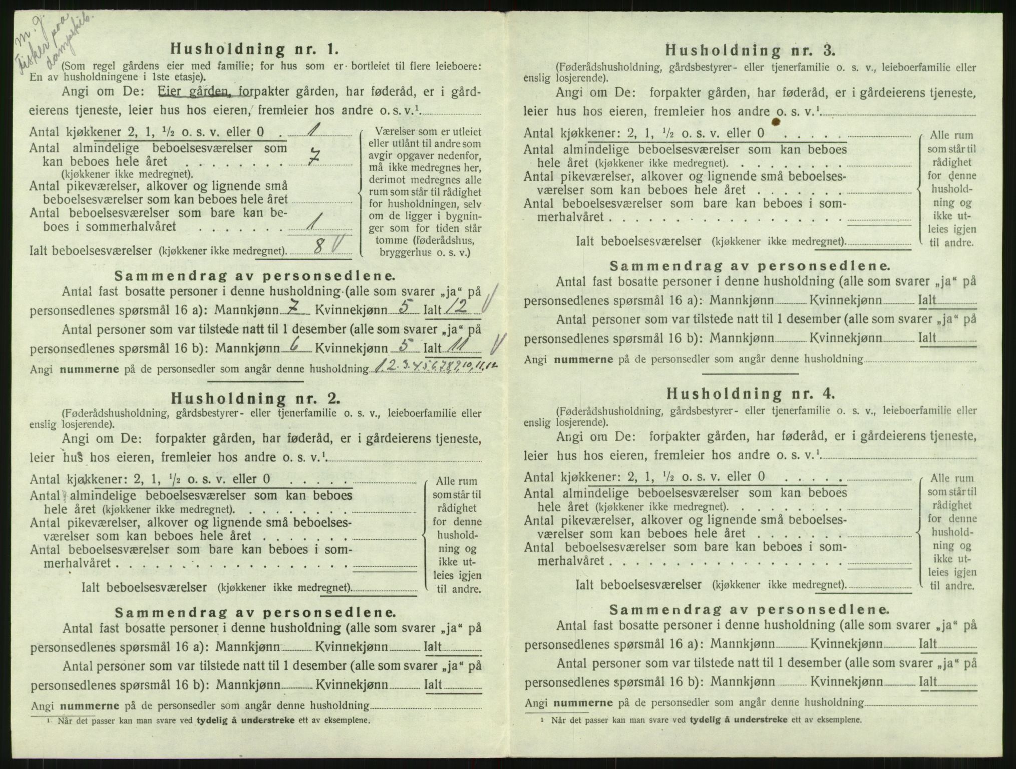 SAT, 1920 census for Åsskard, 1920, p. 170