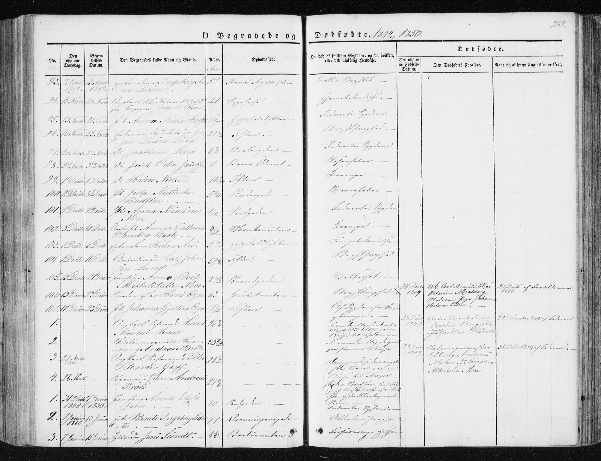 Ministerialprotokoller, klokkerbøker og fødselsregistre - Sør-Trøndelag, SAT/A-1456/602/L0110: Parish register (official) no. 602A08, 1840-1854, p. 267
