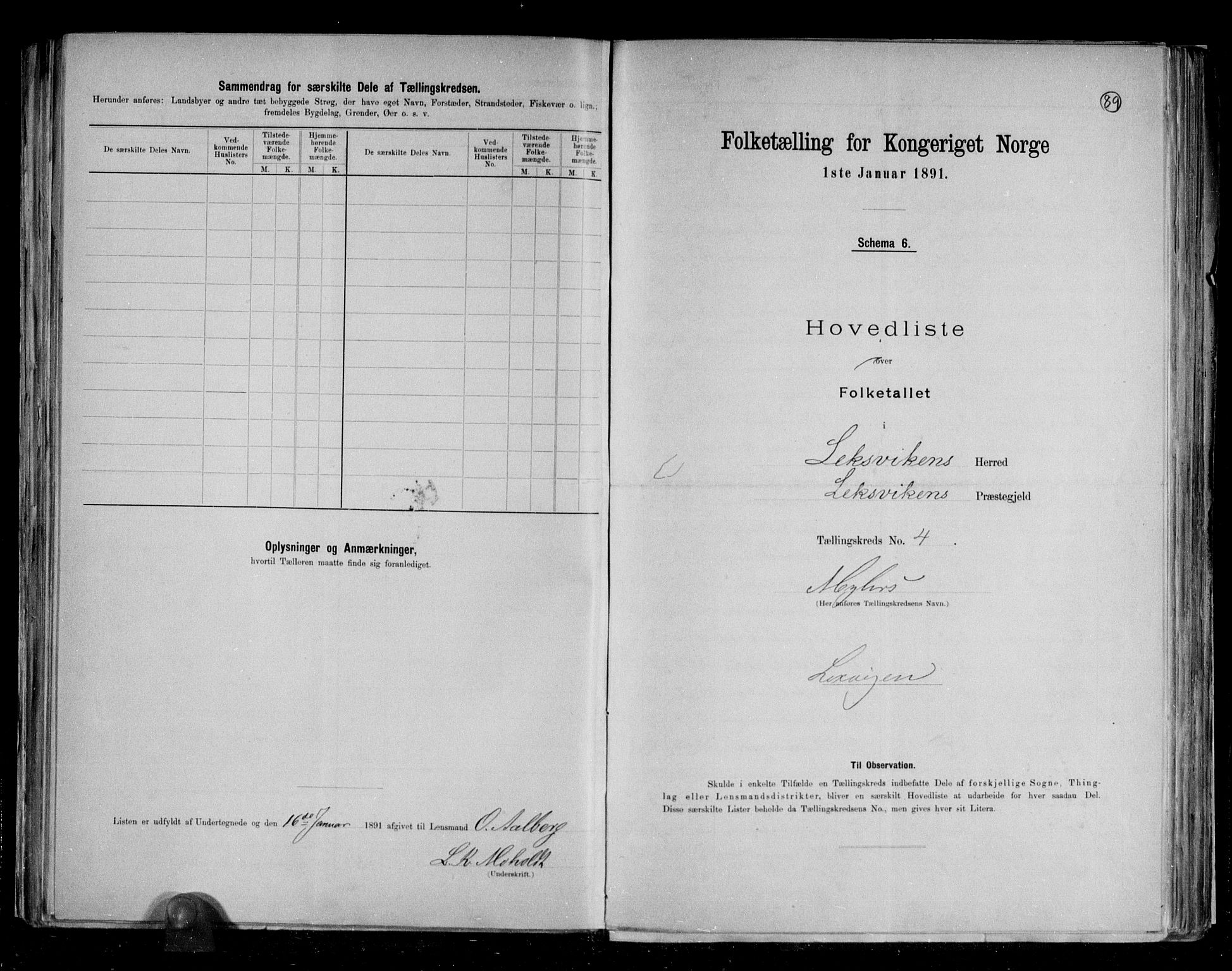 RA, 1891 census for 1718 Leksvik, 1891, p. 13