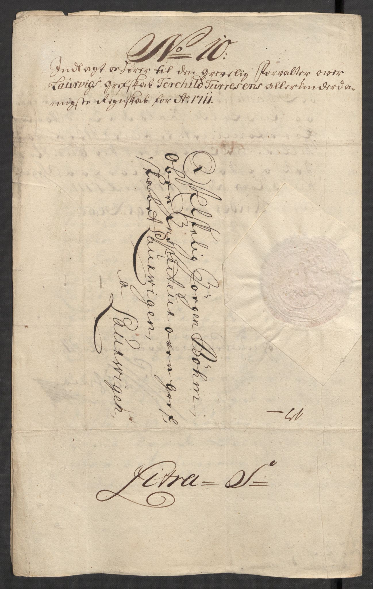 Rentekammeret inntil 1814, Reviderte regnskaper, Fogderegnskap, AV/RA-EA-4092/R33/L1983: Fogderegnskap Larvik grevskap, 1711, p. 169