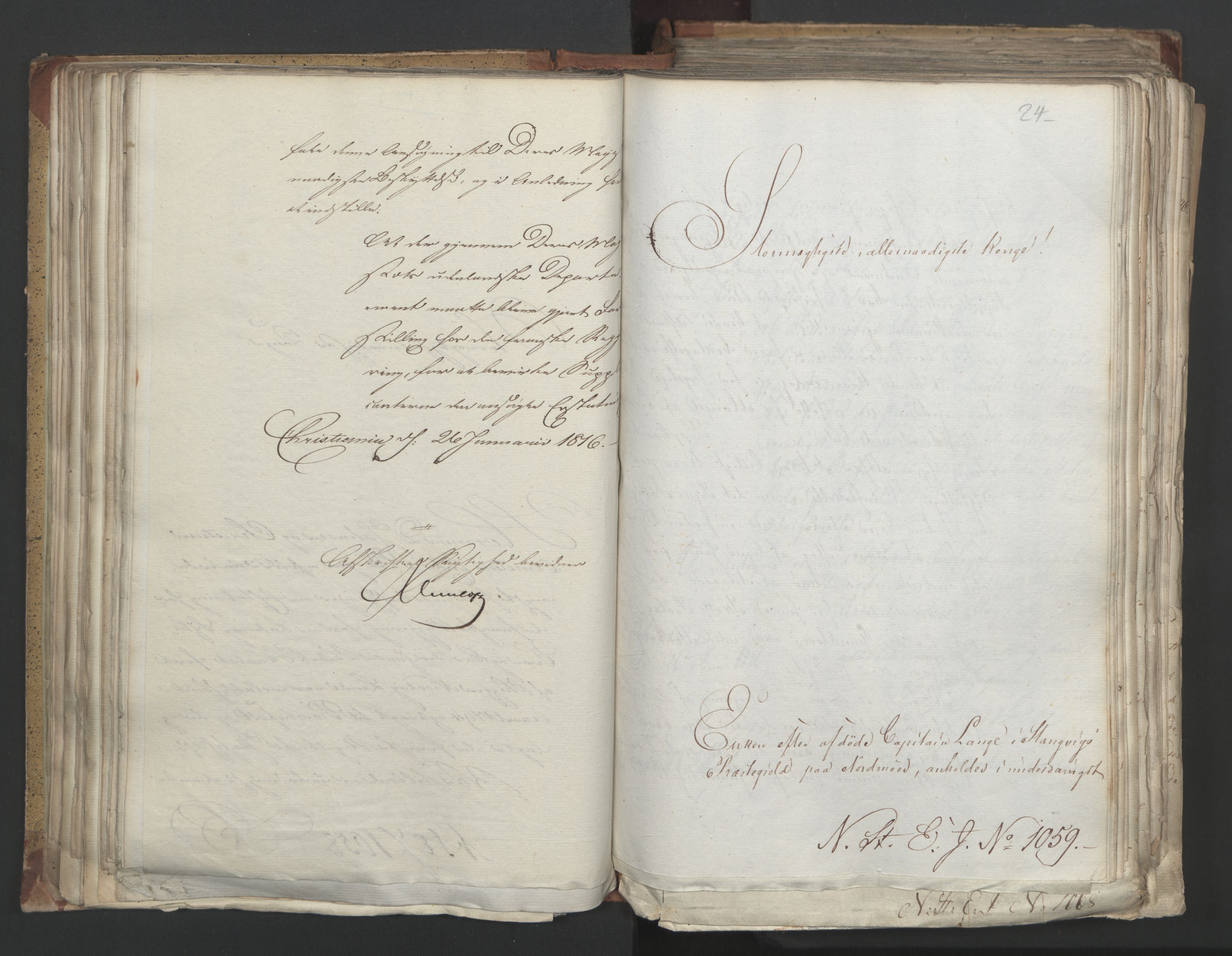 Statsrådsavdelingen i Stockholm, AV/RA-S-1003/D/Da/L0005: Regjeringsinnstillinger nr. 1000-1246, 1816, p. 127