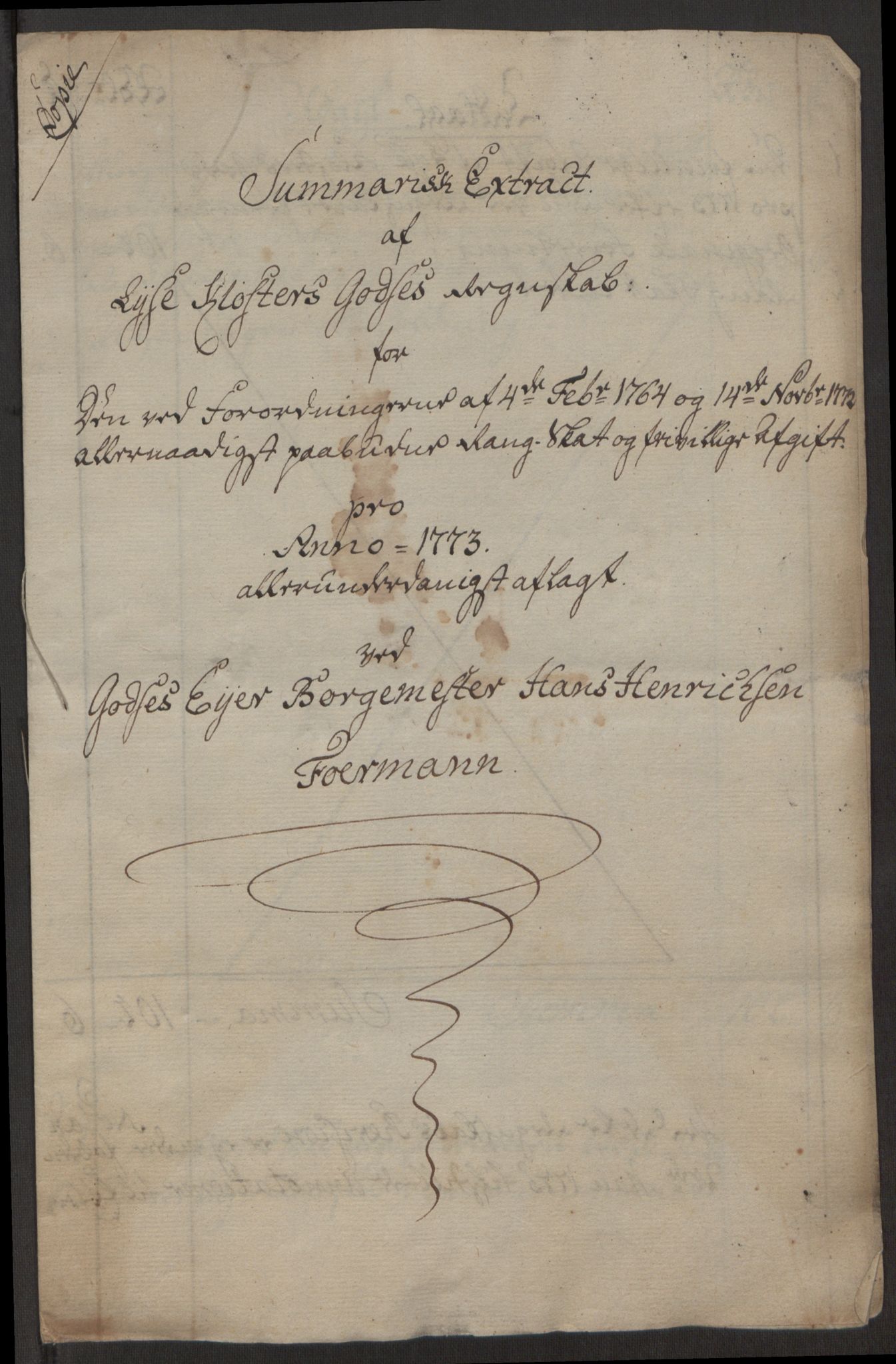 Rentekammeret inntil 1814, Reviderte regnskaper, Fogderegnskap, AV/RA-EA-4092/R50/L3180: Ekstraskatten Lyse kloster, 1762-1783, p. 325