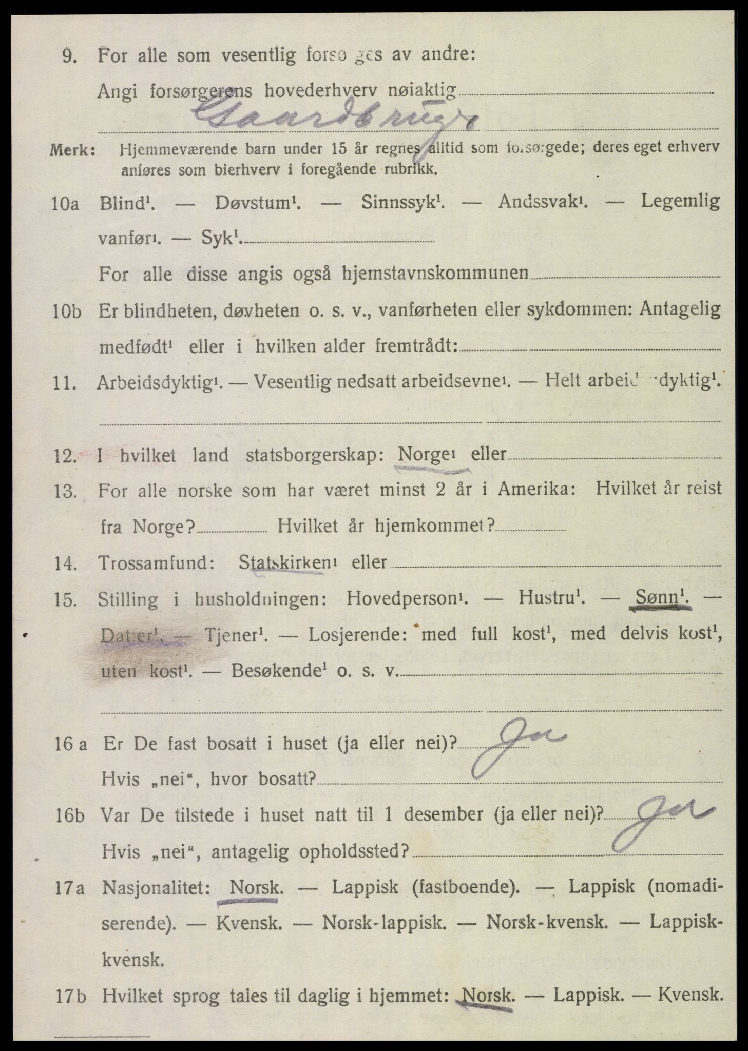 SAT, 1920 census for Nærøy, 1920, p. 2424