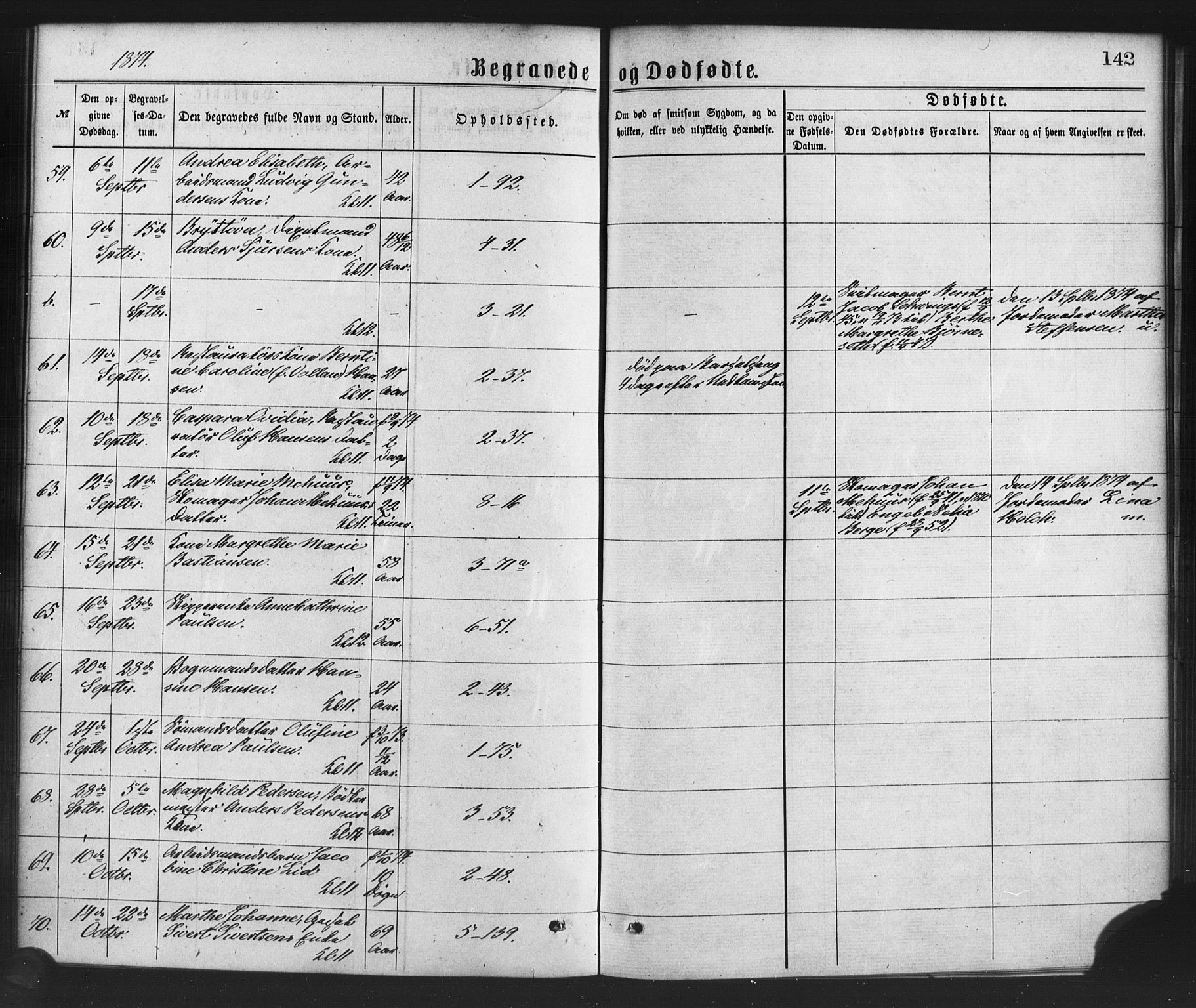 Nykirken Sokneprestembete, AV/SAB-A-77101/H/Haa/L0043: Parish register (official) no. E 3, 1869-1882, p. 142