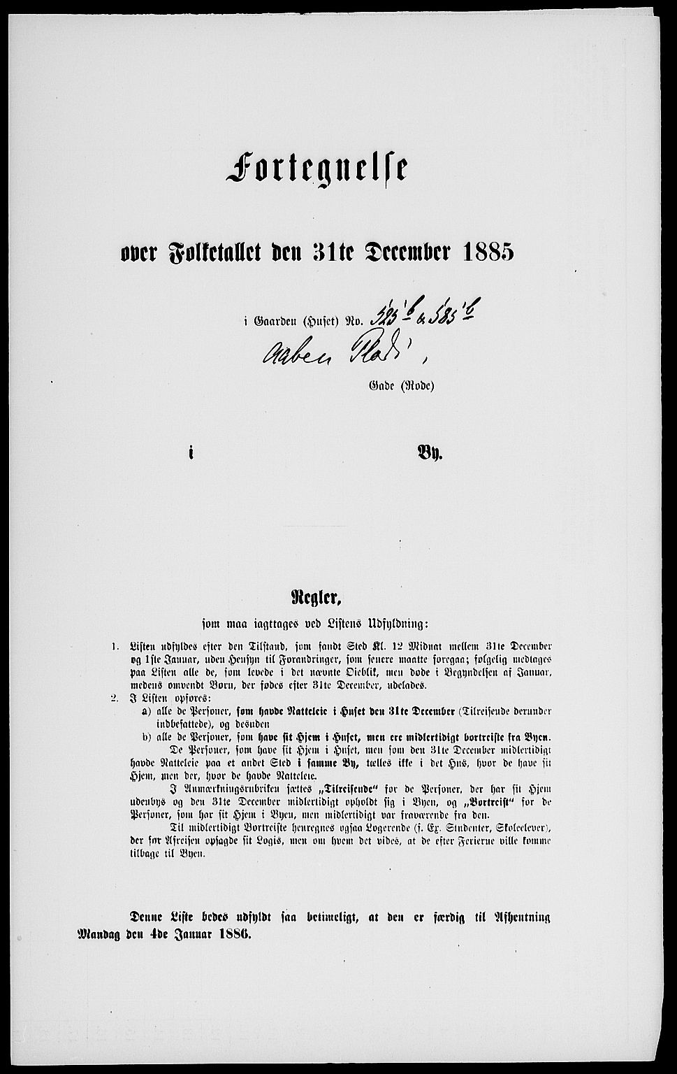 RA, 1885 census for 0103 Fredrikstad, 1885, p. 1444