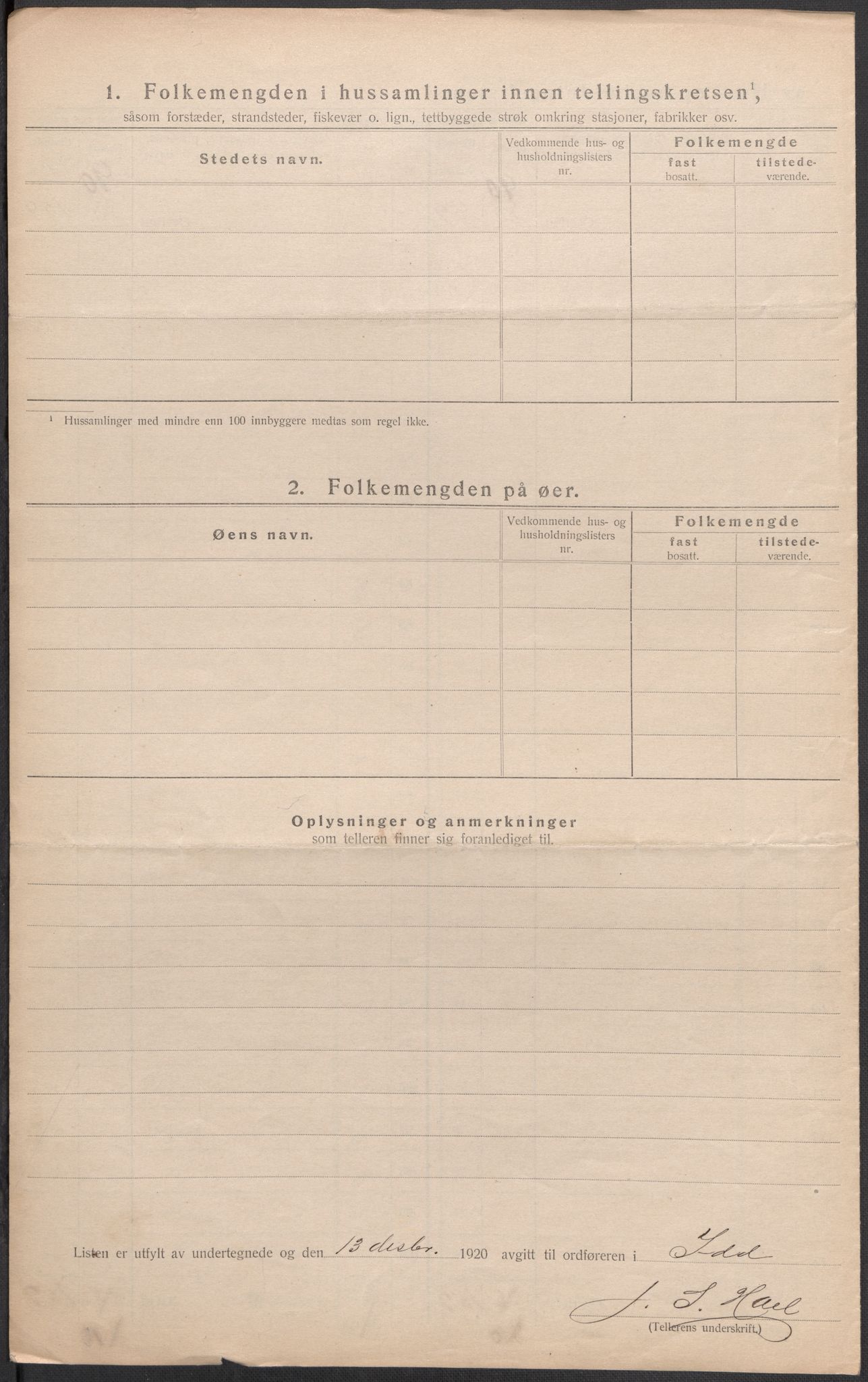 SAO, 1920 census for Idd, 1920, p. 7
