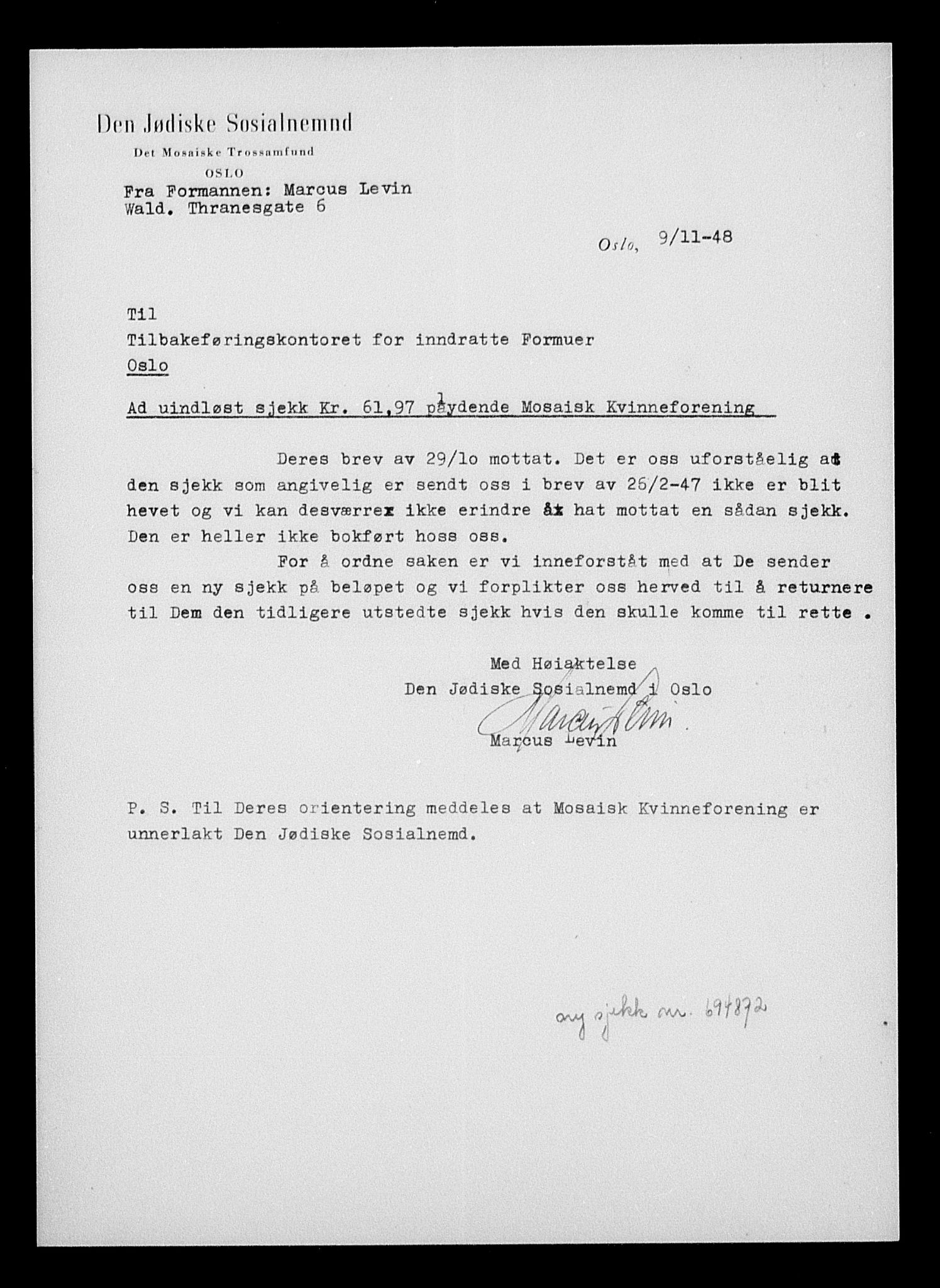 Justisdepartementet, Tilbakeføringskontoret for inndratte formuer, AV/RA-S-1564/H/Hc/Hcc/L0948: --, 1945-1947, p. 387