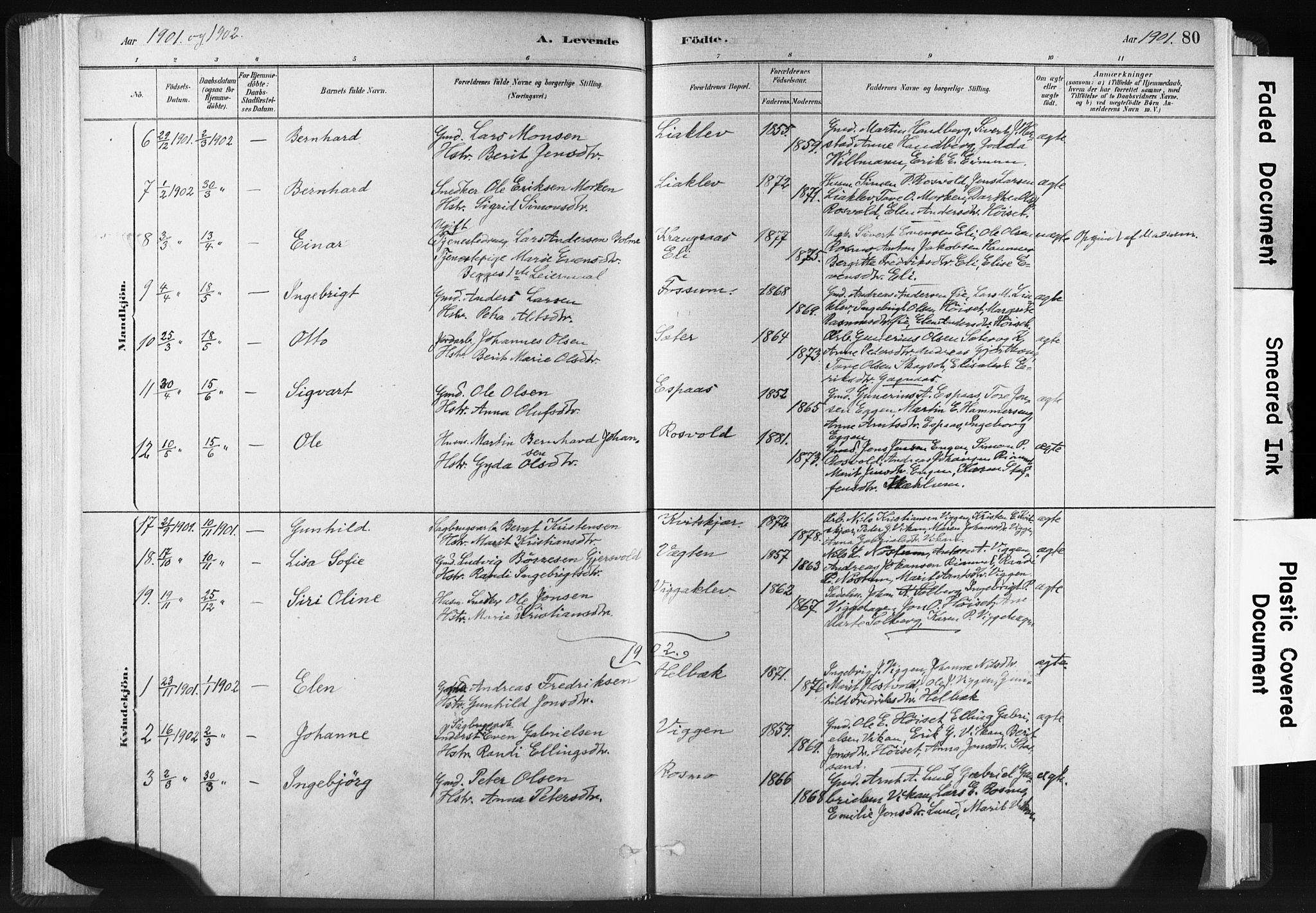 Ministerialprotokoller, klokkerbøker og fødselsregistre - Sør-Trøndelag, SAT/A-1456/665/L0773: Parish register (official) no. 665A08, 1879-1905, p. 80