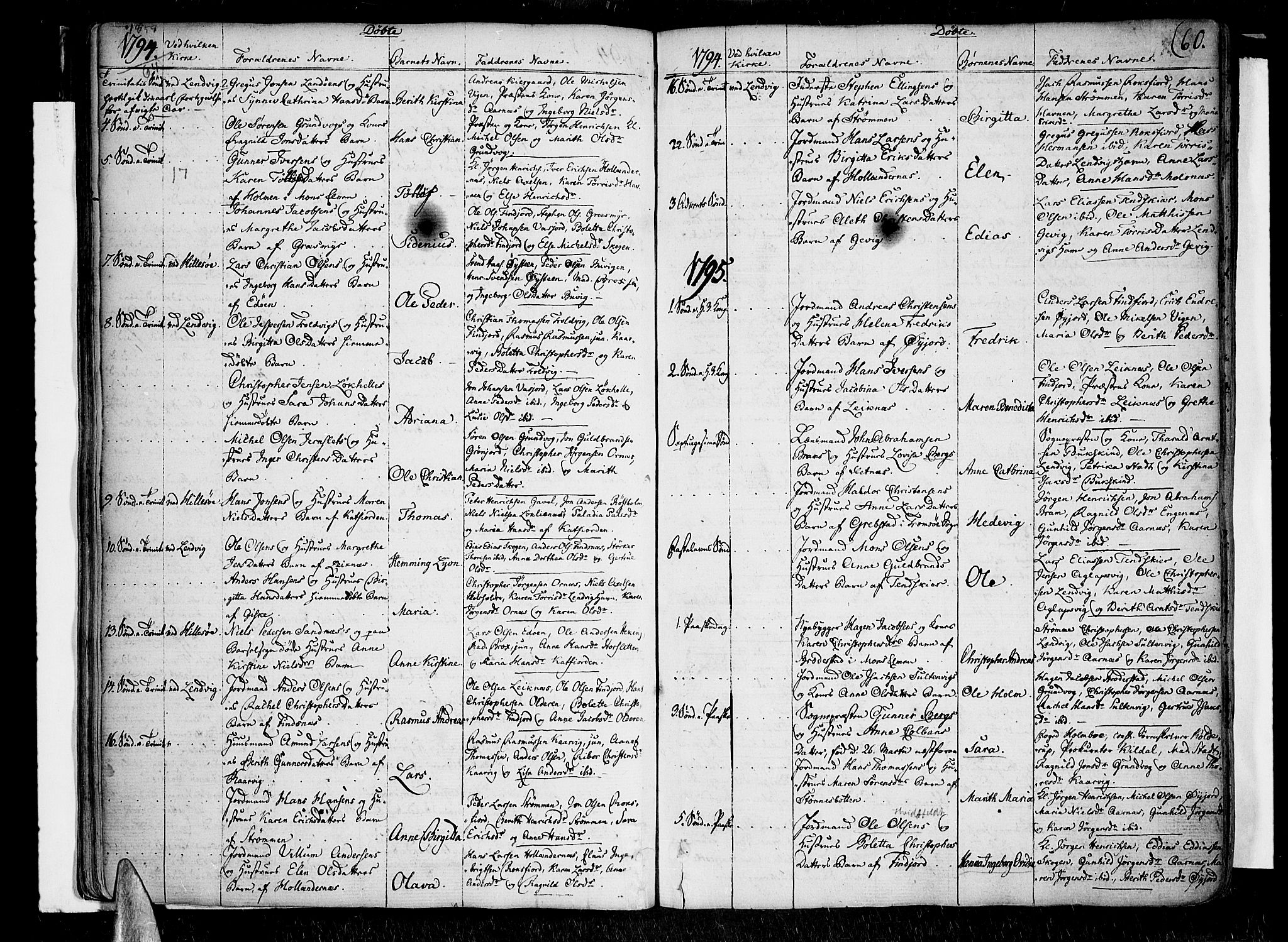 Lenvik sokneprestembete, SATØ/S-1310/H/Ha/Haa/L0002kirke: Parish register (official) no. 2, 1784-1820, p. 60