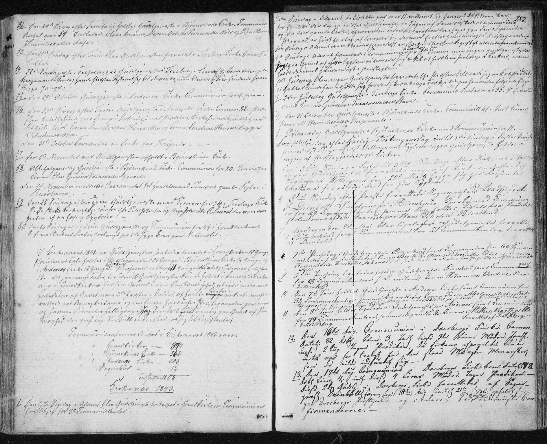 Ministerialprotokoller, klokkerbøker og fødselsregistre - Nordland, SAT/A-1459/897/L1396: Parish register (official) no. 897A04, 1842-1866, p. 282