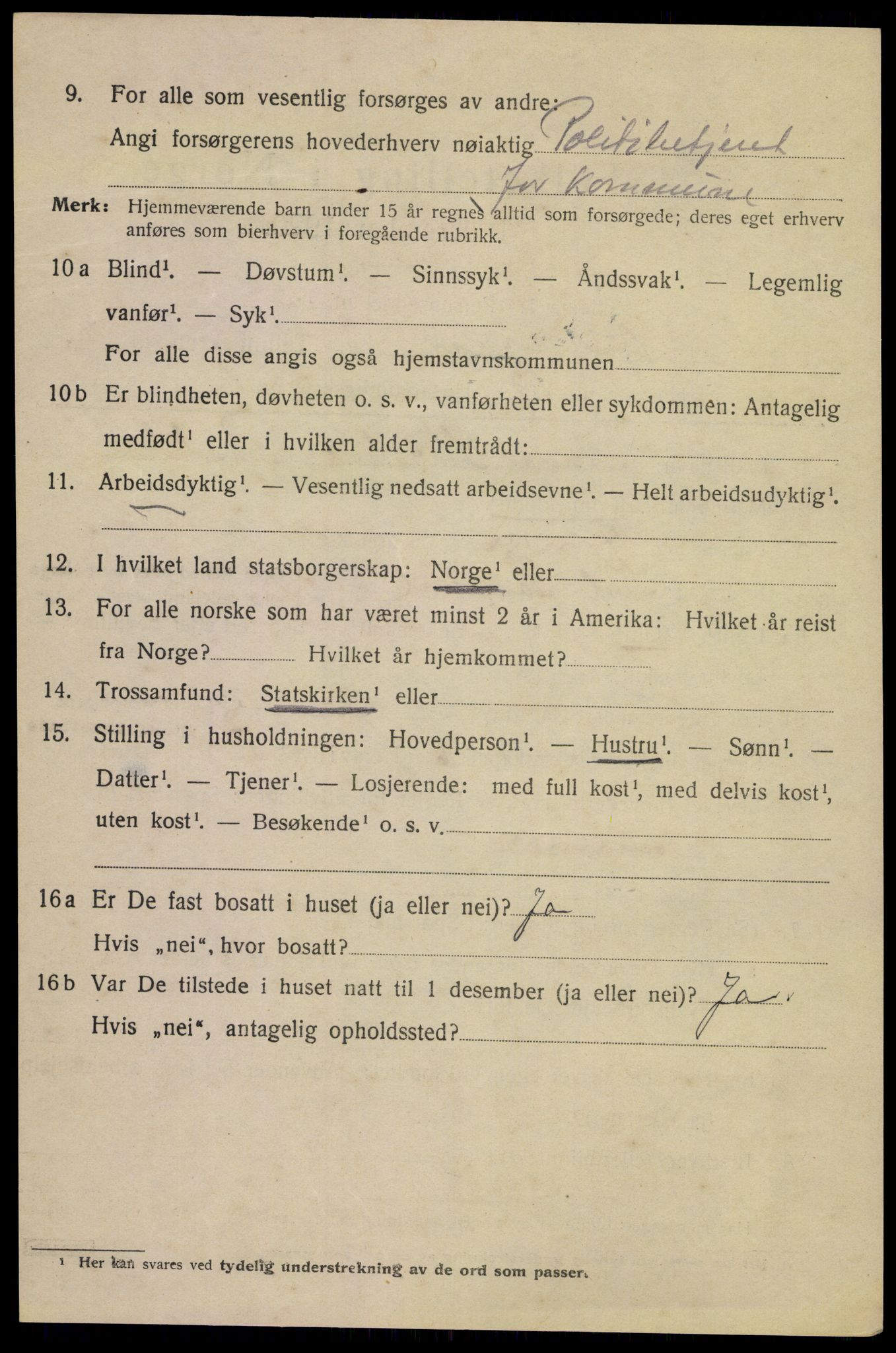 SAKO, 1920 census for Kragerø, 1920, p. 5560
