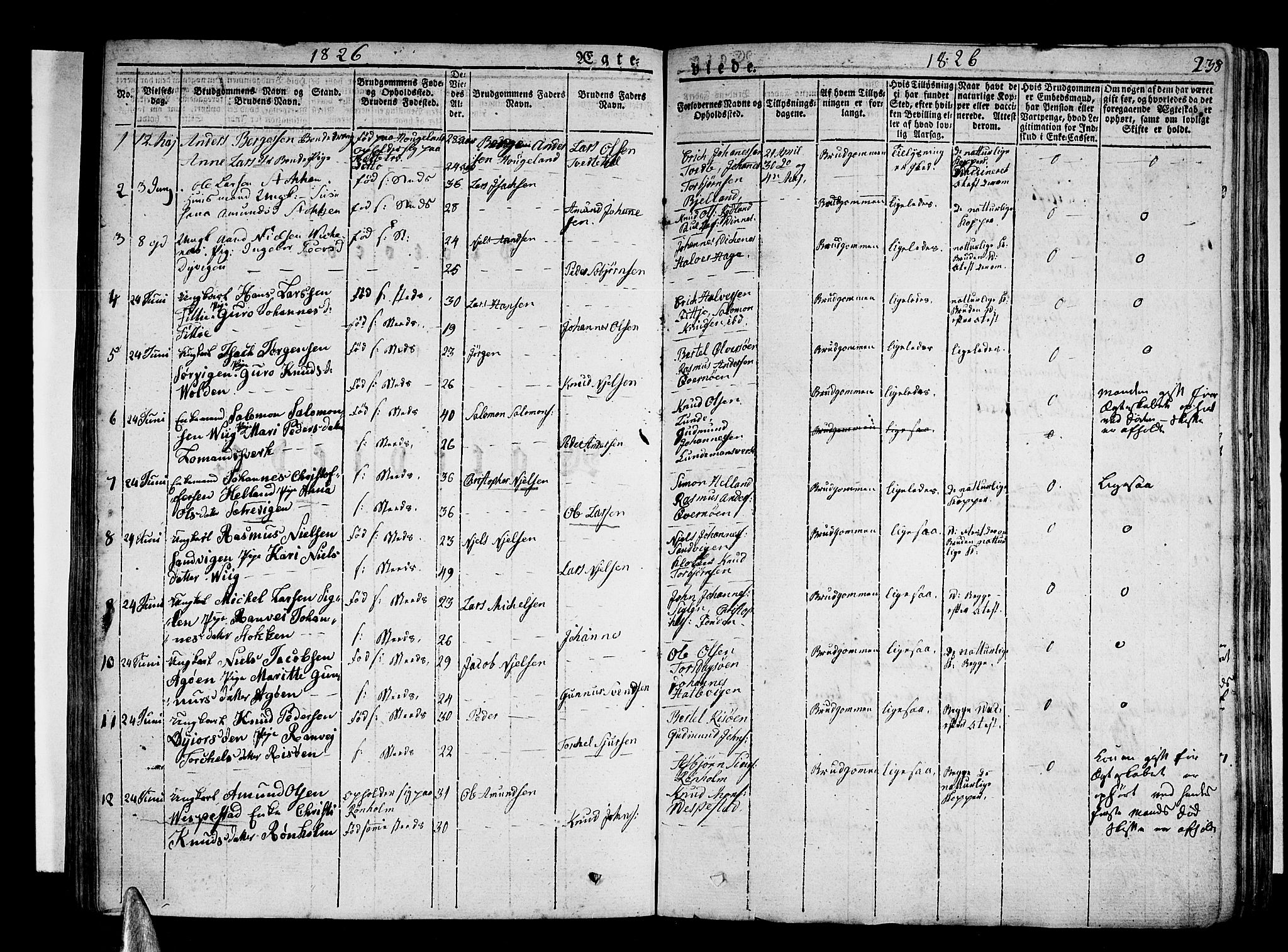 Stord sokneprestembete, SAB/A-78201/H/Haa: Parish register (official) no. A 6, 1826-1840, p. 238