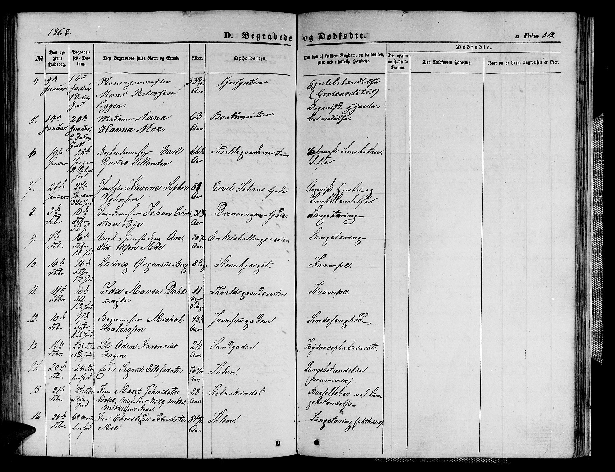 Ministerialprotokoller, klokkerbøker og fødselsregistre - Sør-Trøndelag, SAT/A-1456/602/L0139: Parish register (copy) no. 602C07, 1859-1864, p. 312