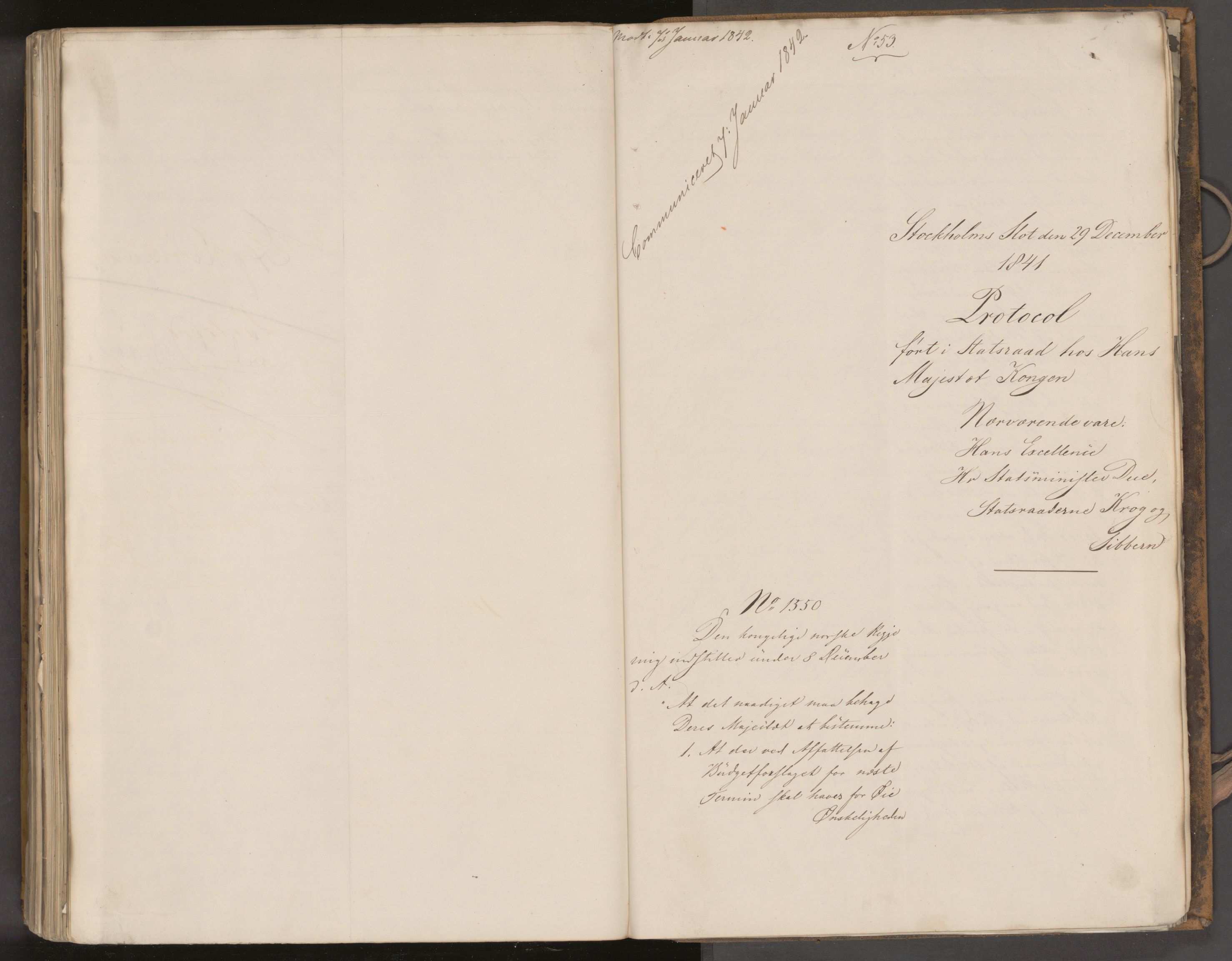 Statsrådssekretariatet, AV/RA-S-1001/A/Ab/L0054: Kgl. res. nr. 764-1554, 2. halvår, 1841