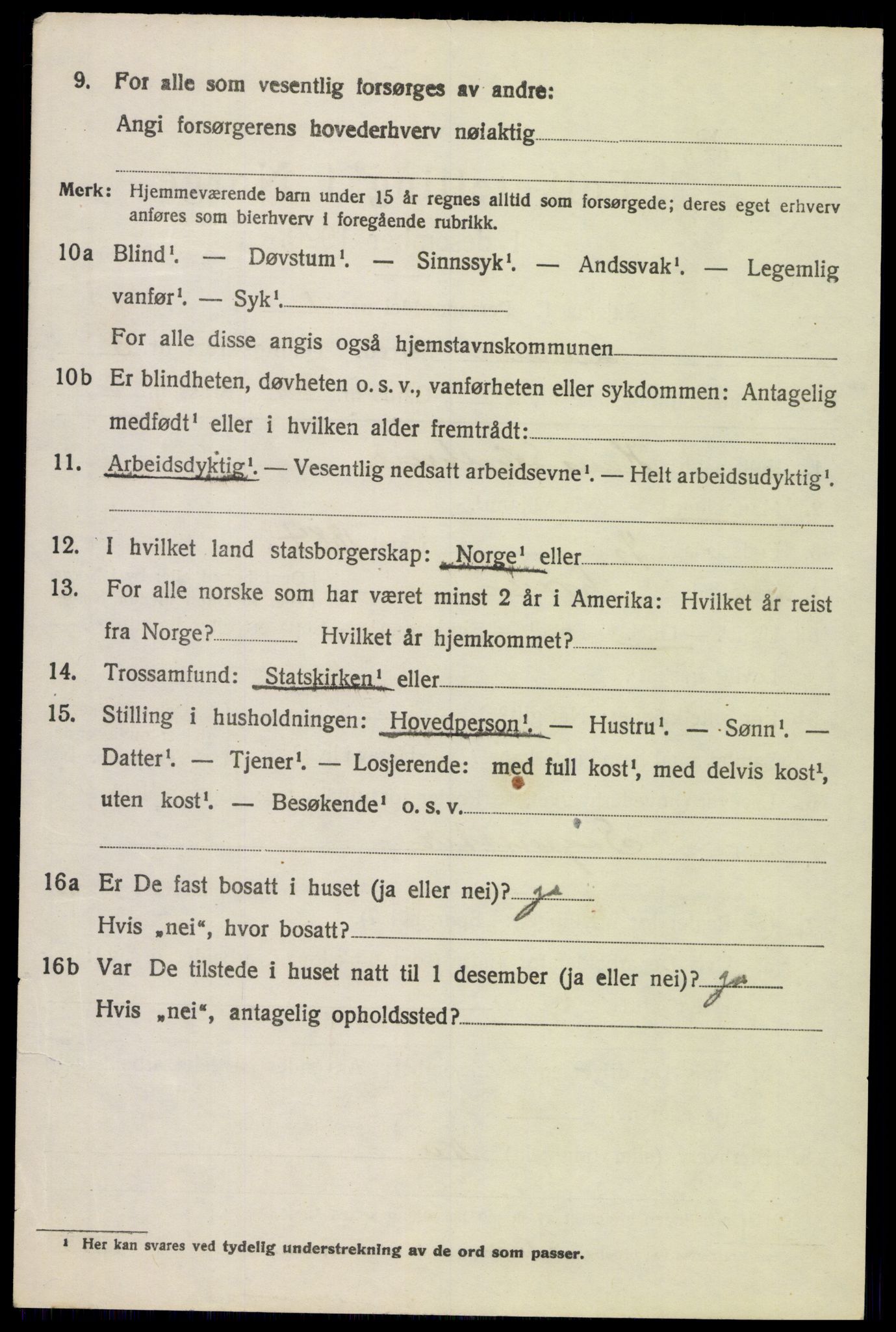 SAH, 1920 census for Lunner, 1920, p. 5354