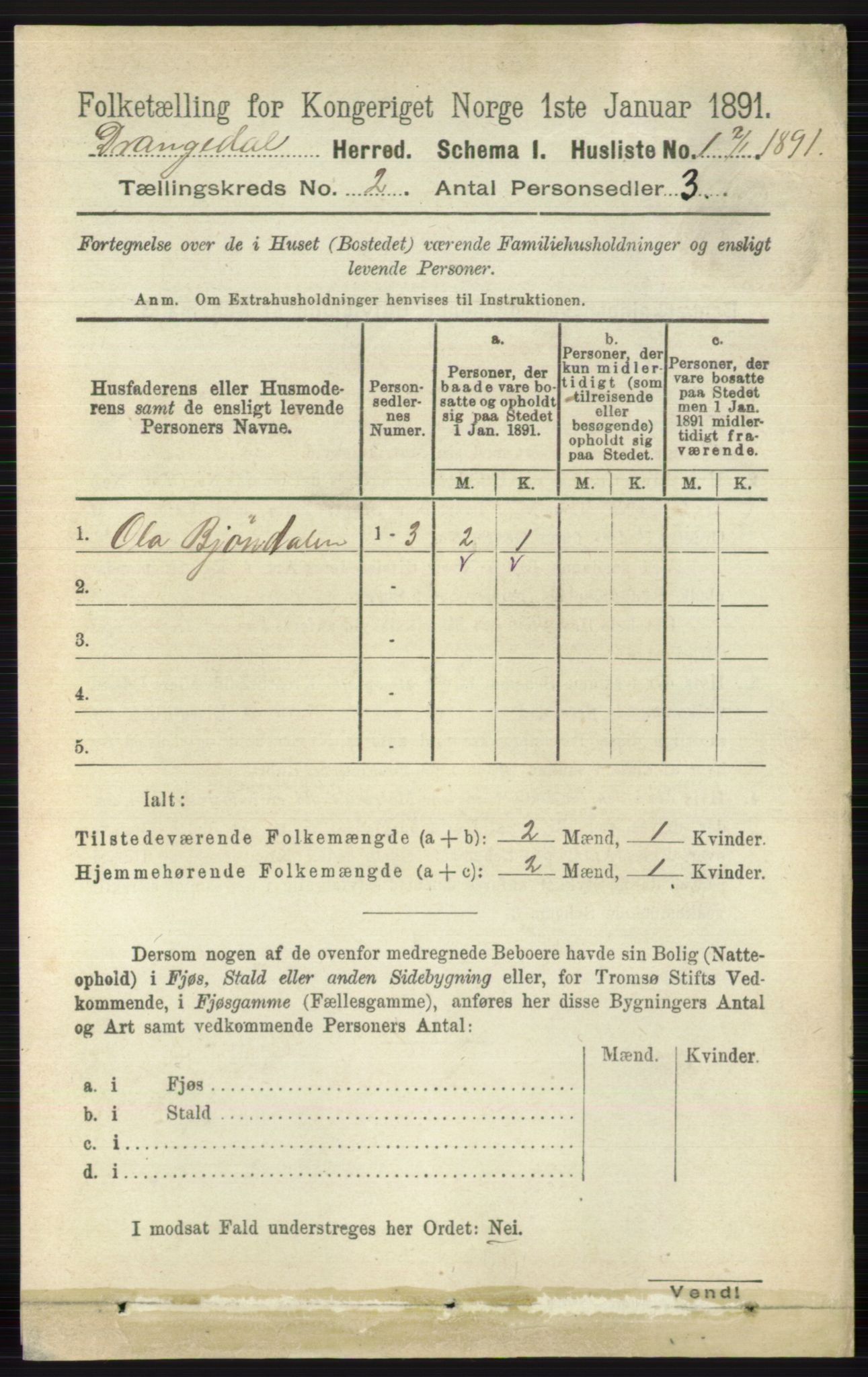 RA, 1891 census for 0817 Drangedal, 1891, p. 425