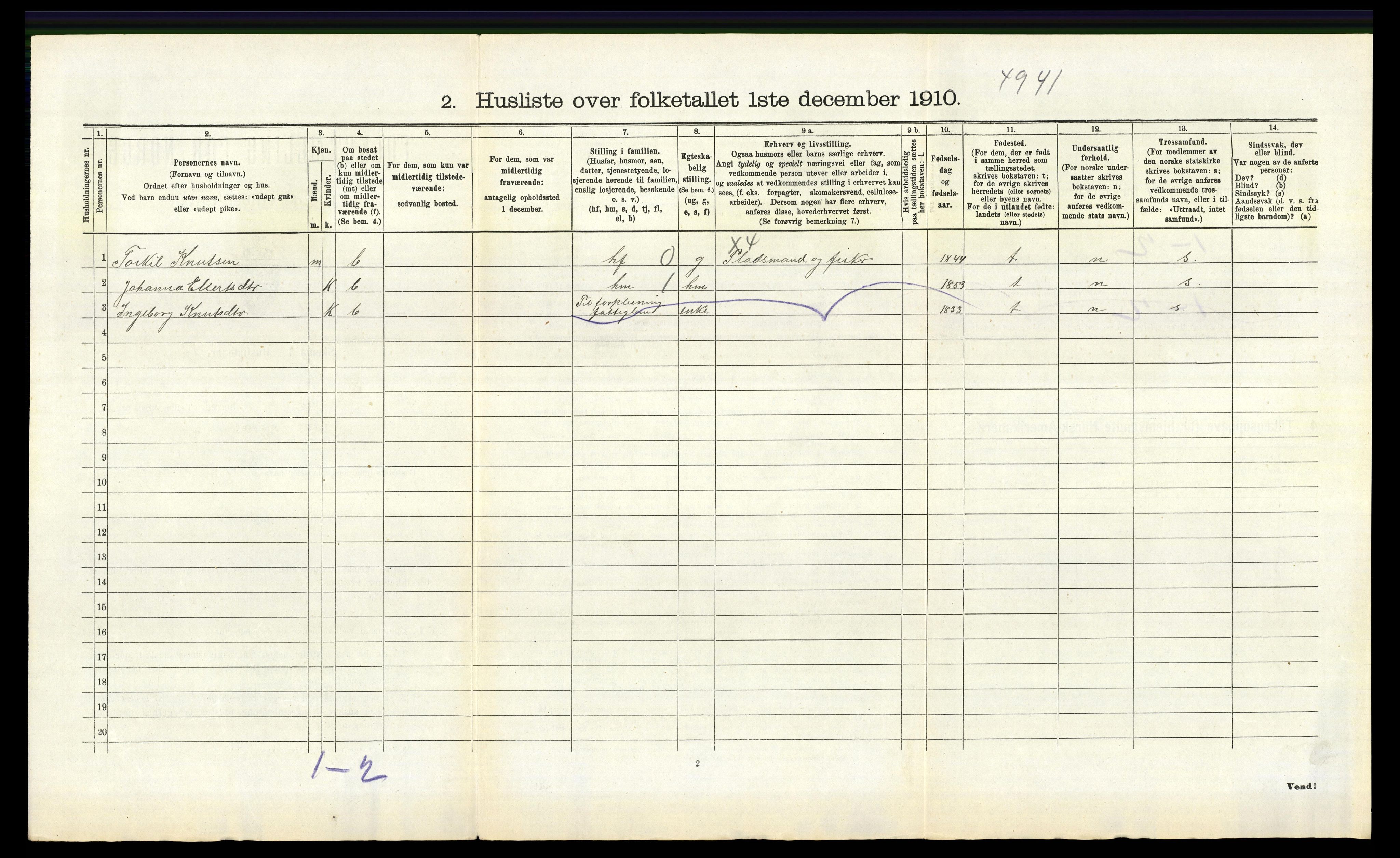 RA, 1910 census for Manger, 1910, p. 1170