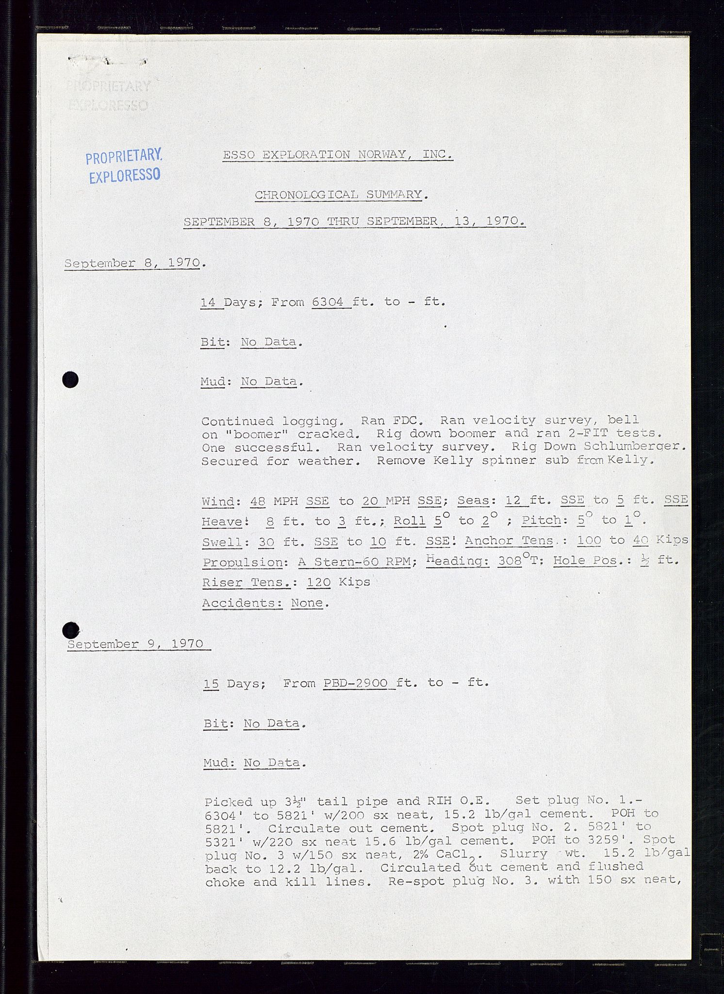 Pa 1512 - Esso Exploration and Production Norway Inc., AV/SAST-A-101917/E/Ea/L0013: Well 25/10-3 og Well 8/3-1, 1966-1975, p. 748