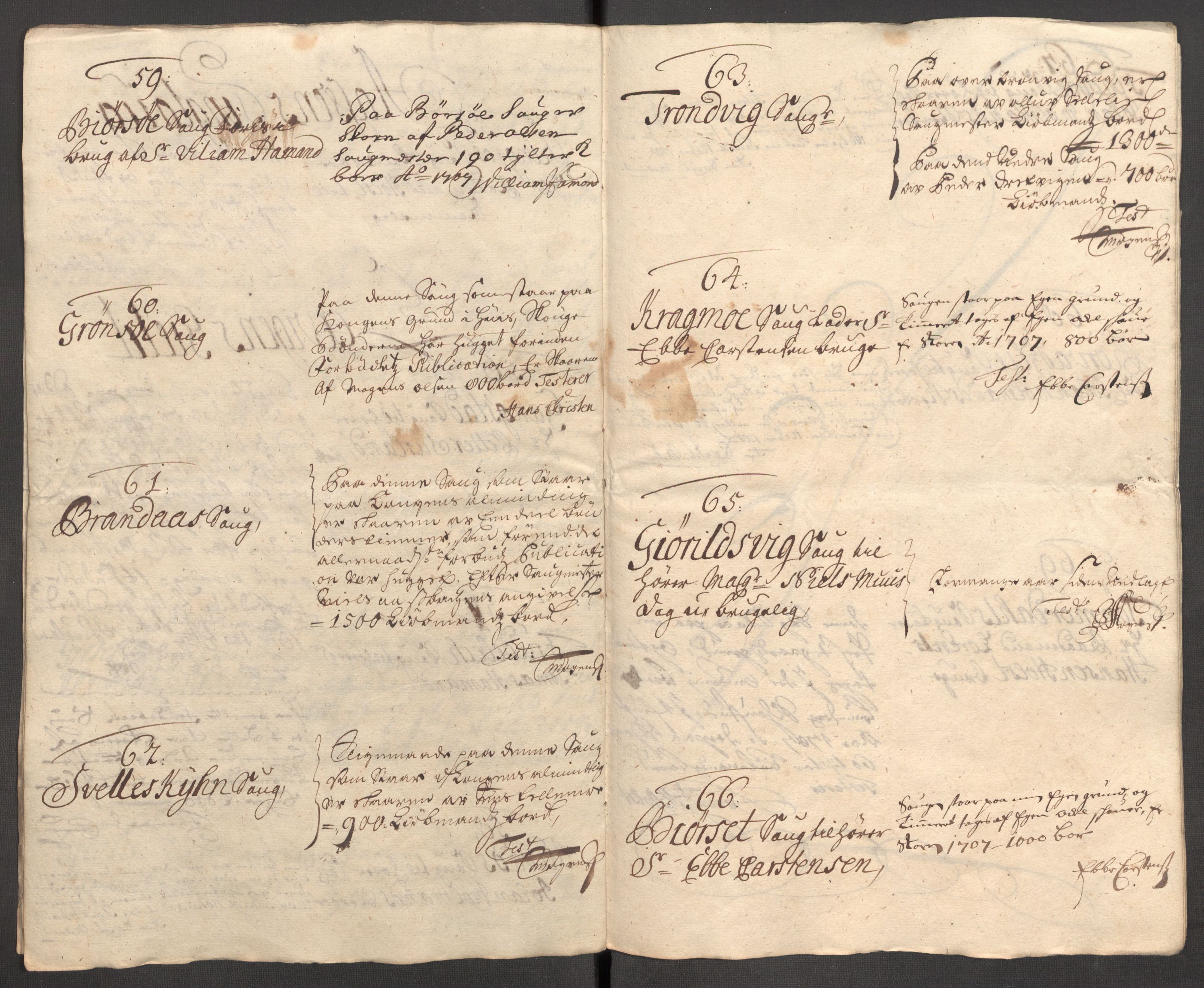 Rentekammeret inntil 1814, Reviderte regnskaper, Fogderegnskap, RA/EA-4092/R62/L4197: Fogderegnskap Stjørdal og Verdal, 1707, p. 194