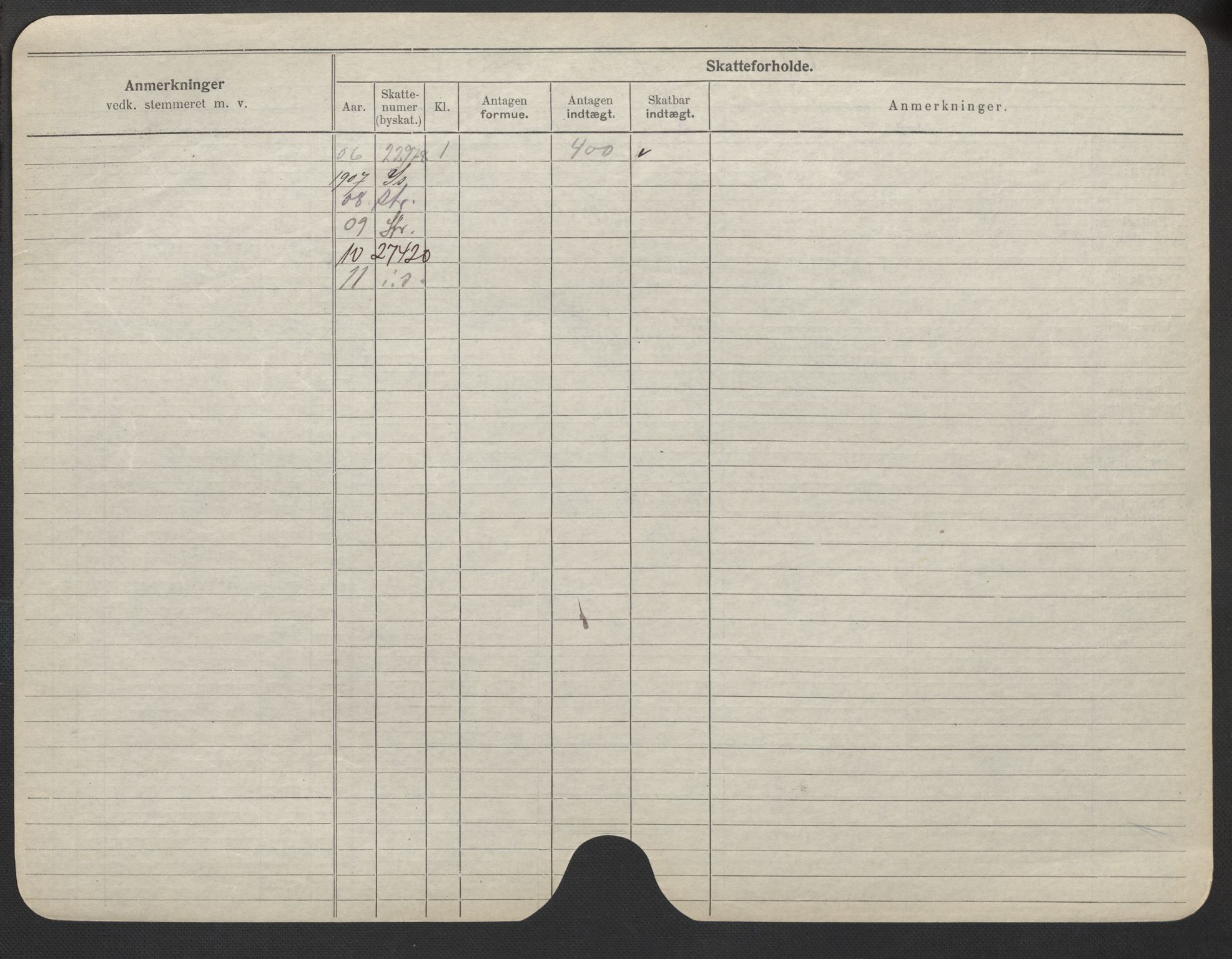 Oslo folkeregister, Registerkort, SAO/A-11715/F/Fa/Fac/L0021: Kvinner, 1906-1914, p. 851b