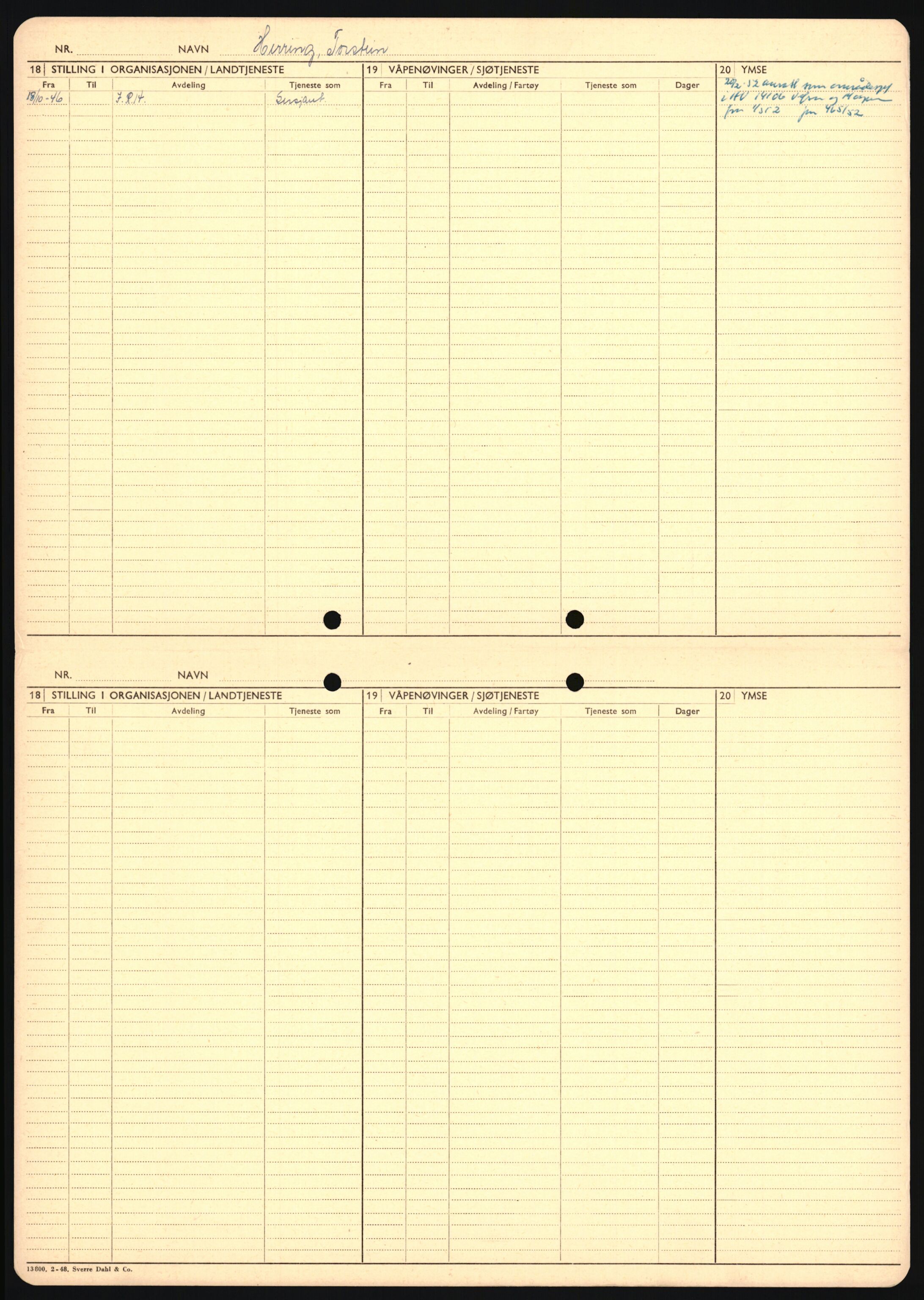 Forsvaret, Sør-Hålogaland landforsvar, AV/RA-RAFA-2552/P/Pa/L0303: Personellmapper for slettet personell, yrkesbefal og vernepliktig befal, født 1917-1920, 1936-1980, p. 484