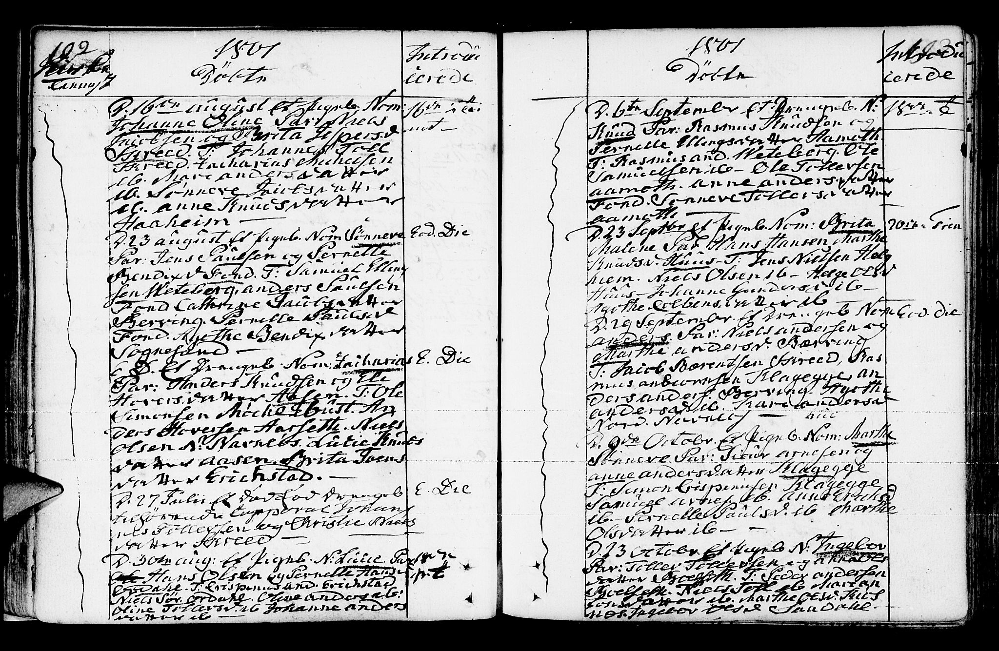 Jølster sokneprestembete, AV/SAB-A-80701/H/Haa/Haaa/L0006: Parish register (official) no. A 6, 1790-1821, p. 192-193