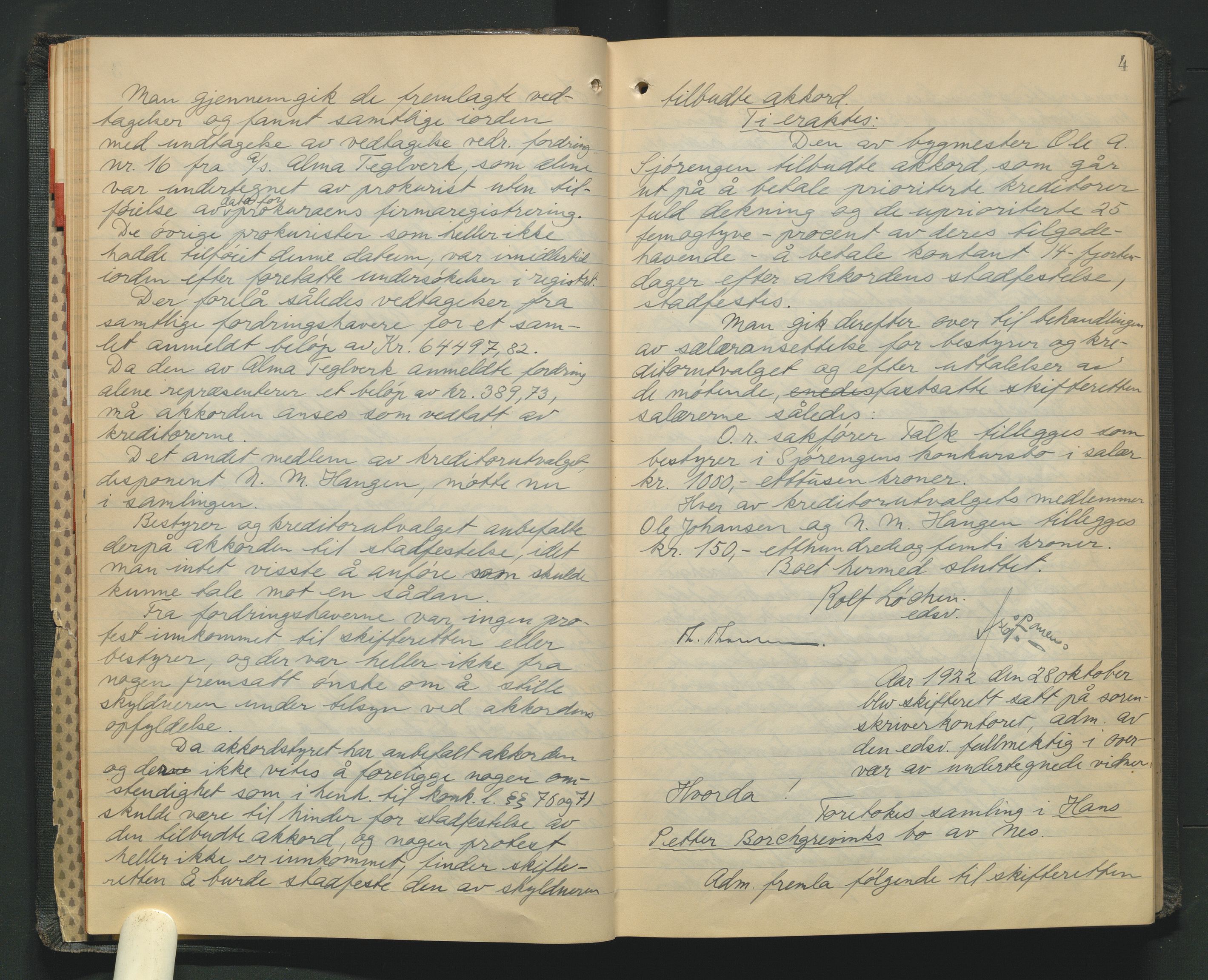 Nord-Hedmark sorenskriveri, AV/SAH-TING-012/J/Jc/Jca/L0007: Skifteforhandlingsprotokoll, 1922-1926, p. 3b-4a