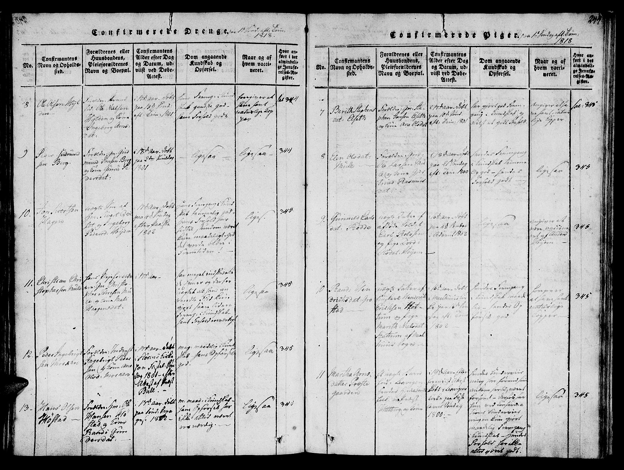 Ministerialprotokoller, klokkerbøker og fødselsregistre - Sør-Trøndelag, SAT/A-1456/612/L0372: Parish register (official) no. 612A06 /1, 1816-1828, p. 244