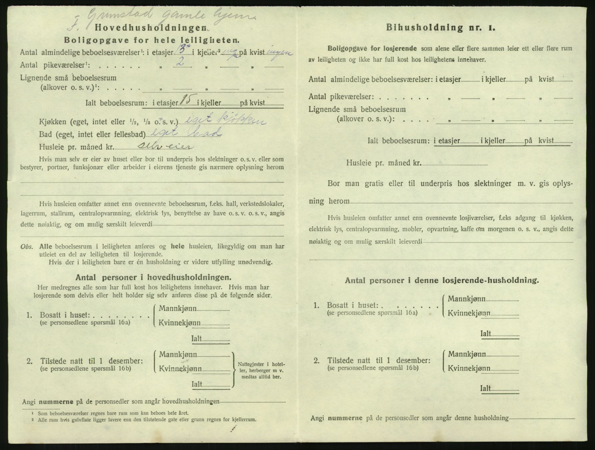 SAK, 1920 census for Grimstad, 1920, p. 1114