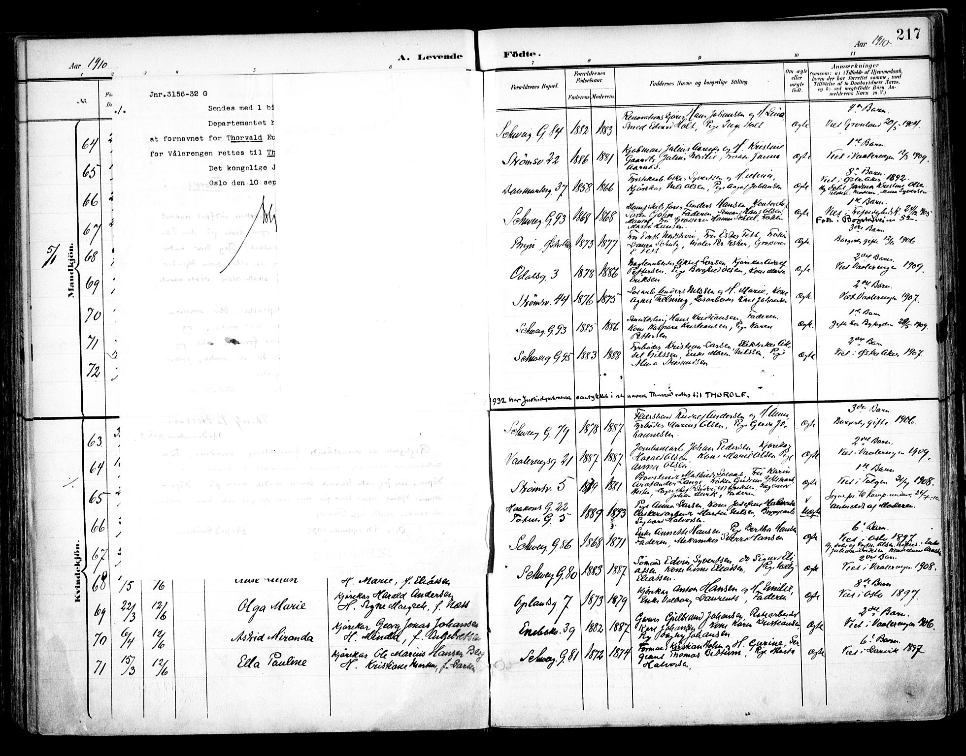 Vålerengen prestekontor Kirkebøker, AV/SAO-A-10878/F/Fa/L0001: Parish register (official) no. 1, 1899-1915, p. 217