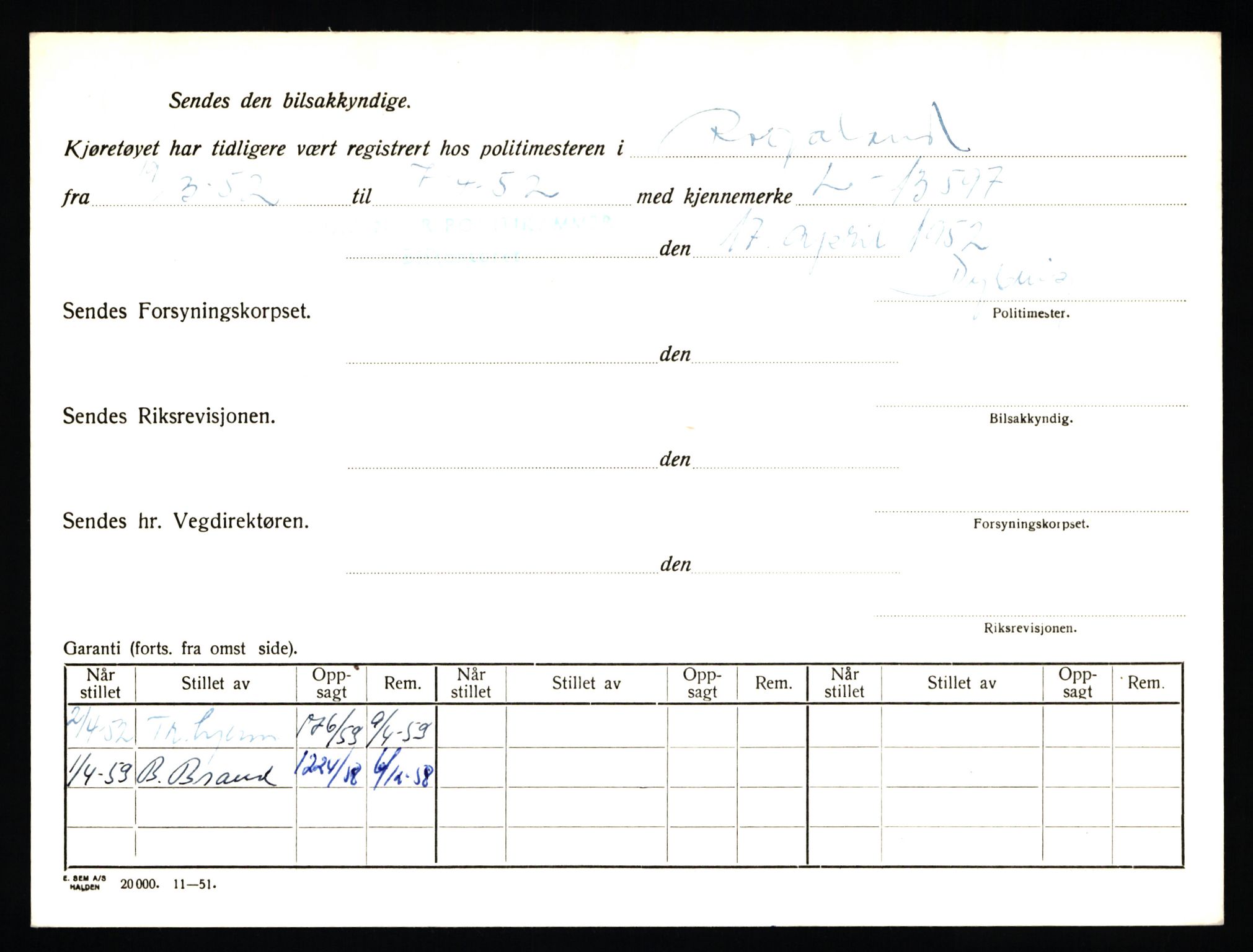Stavanger trafikkstasjon, AV/SAST-A-101942/0/F/L0011: L-3700 - L-4199, 1930-1971, p. 120