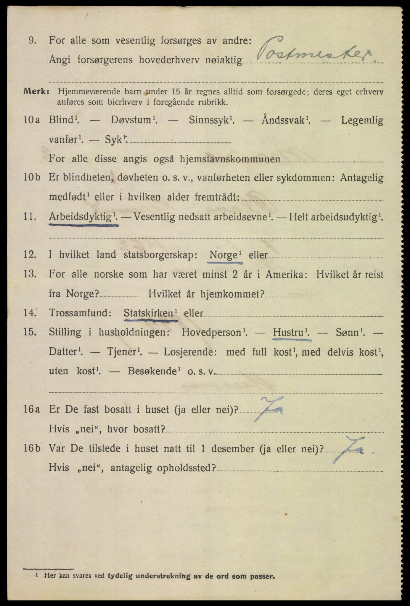 SAK, 1920 census for Mandal, 1920, p. 5428