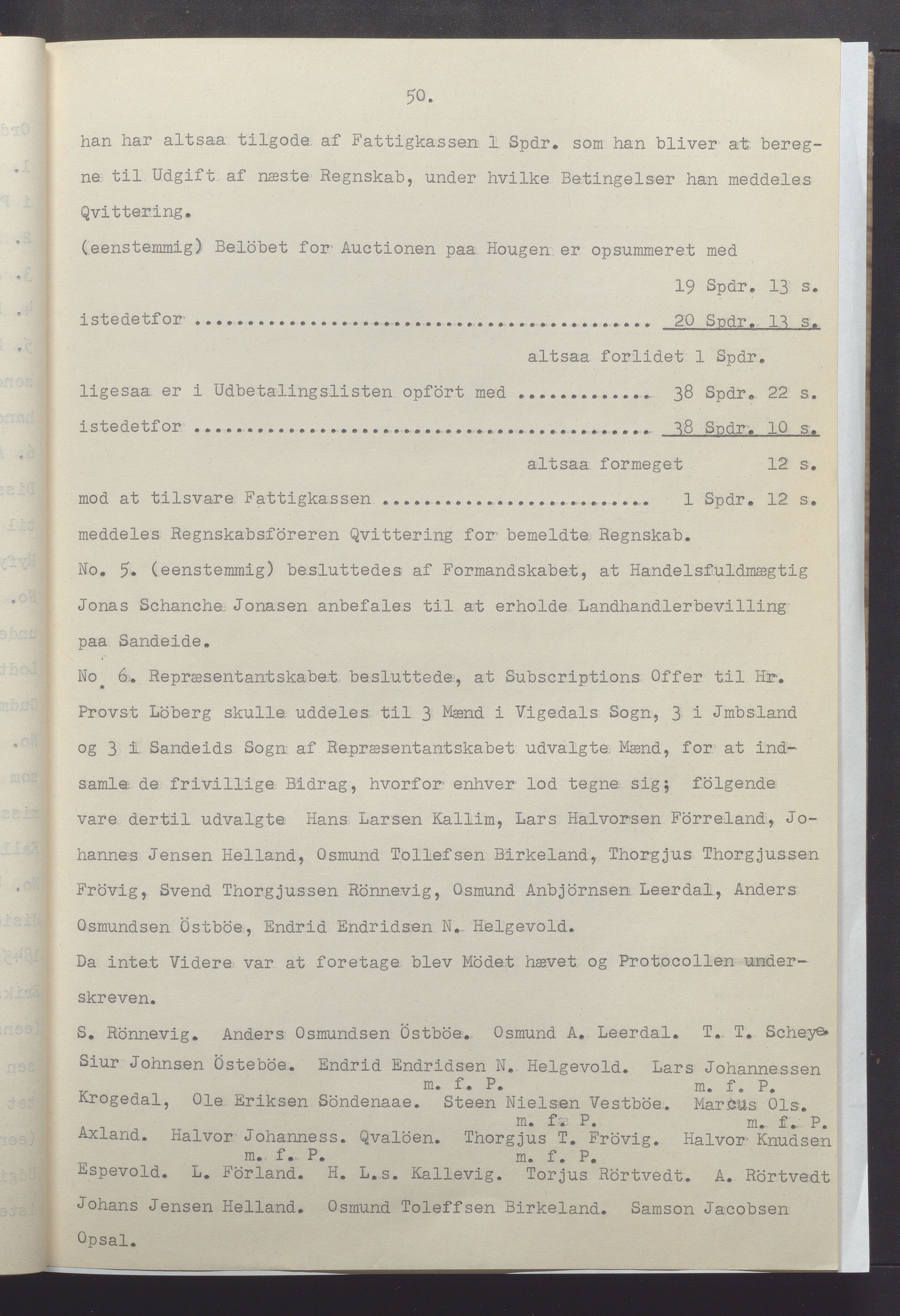 Vikedal kommune - Formannskapet, IKAR/K-100598/A/Ac/L0001: Avskrift av møtebok, 1837-1874, p. 50