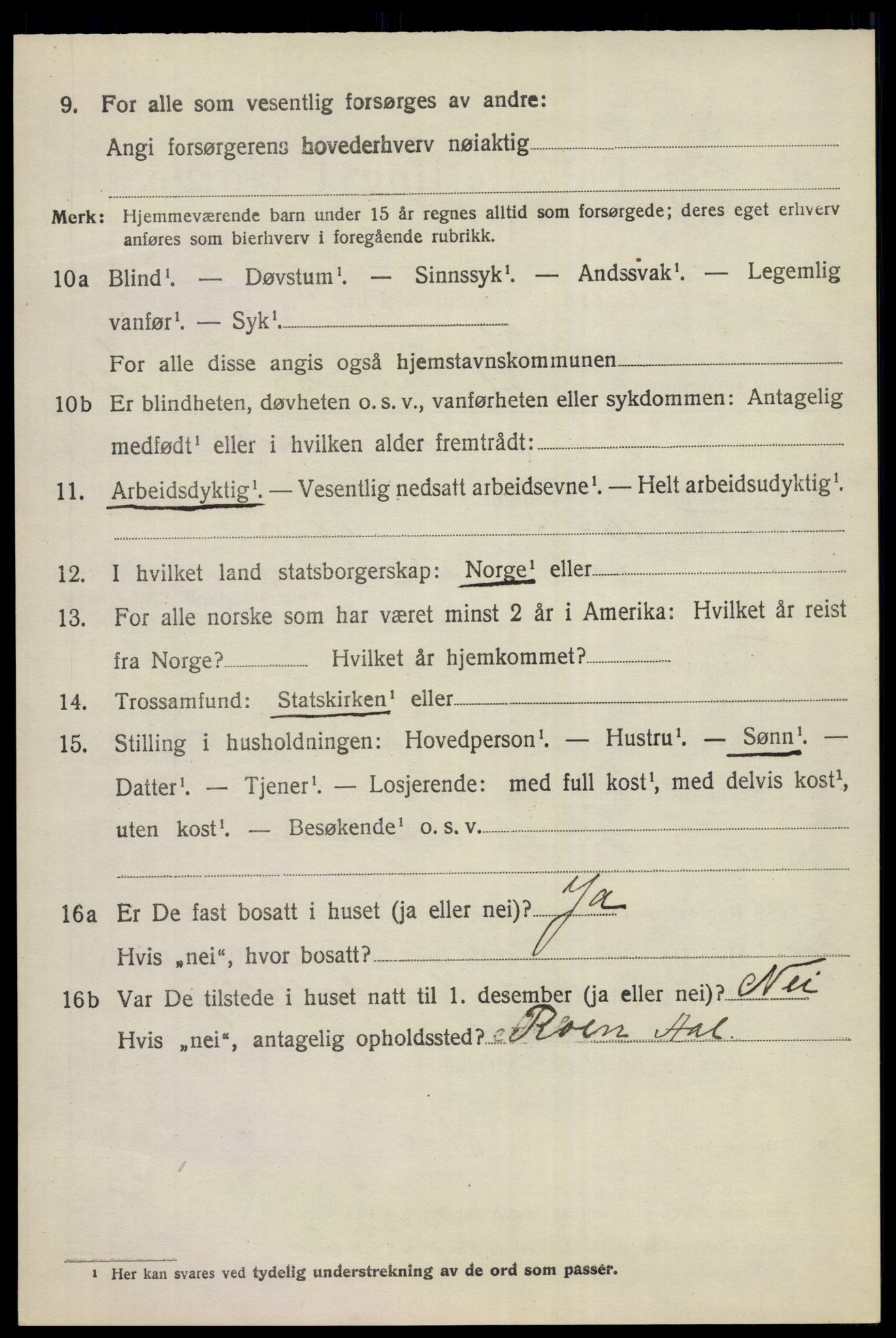 SAKO, 1920 census for Ål, 1920, p. 4577