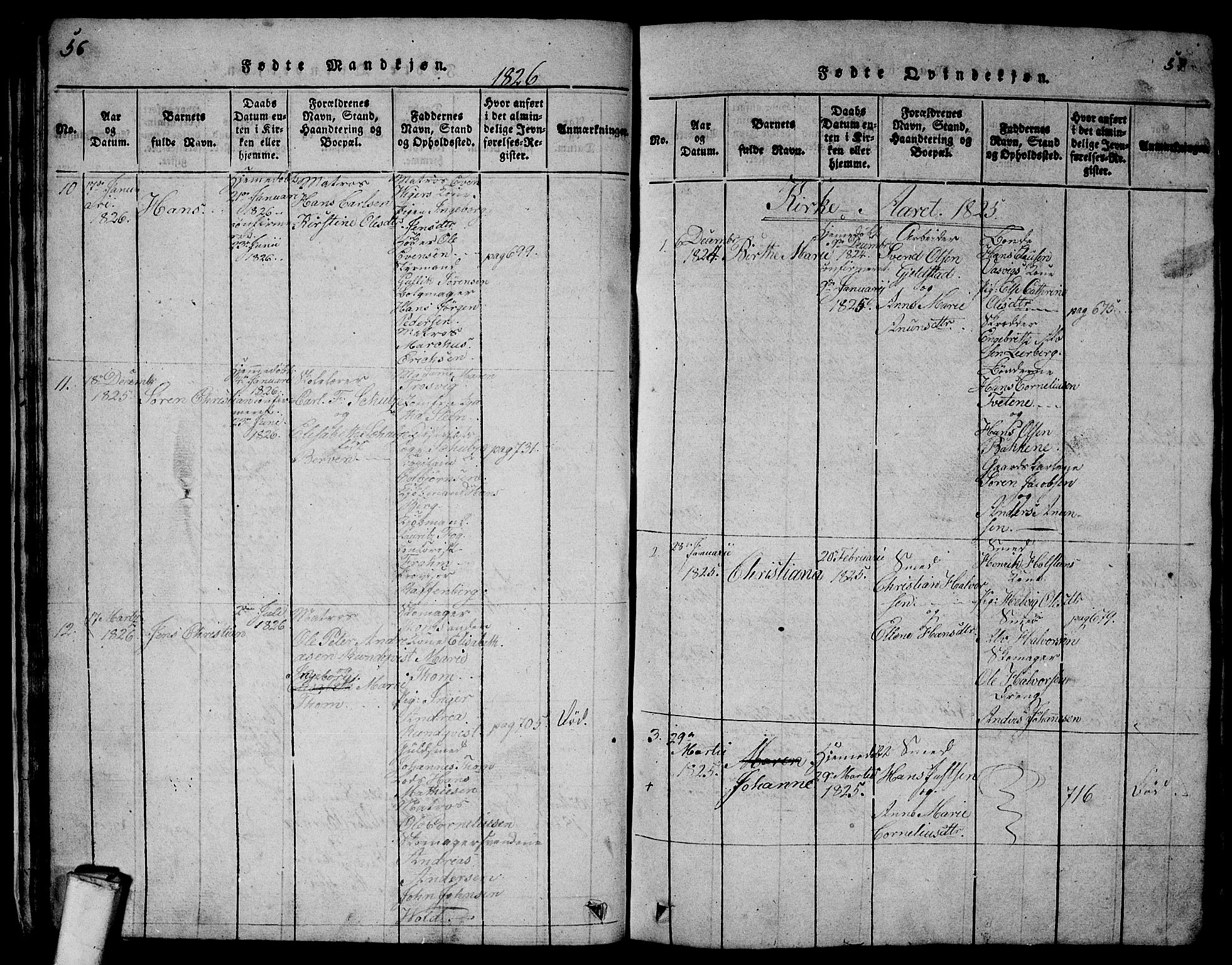 Larvik kirkebøker, AV/SAKO-A-352/G/Gb/L0001: Parish register (copy) no. II 1, 1818-1843, p. 56-57