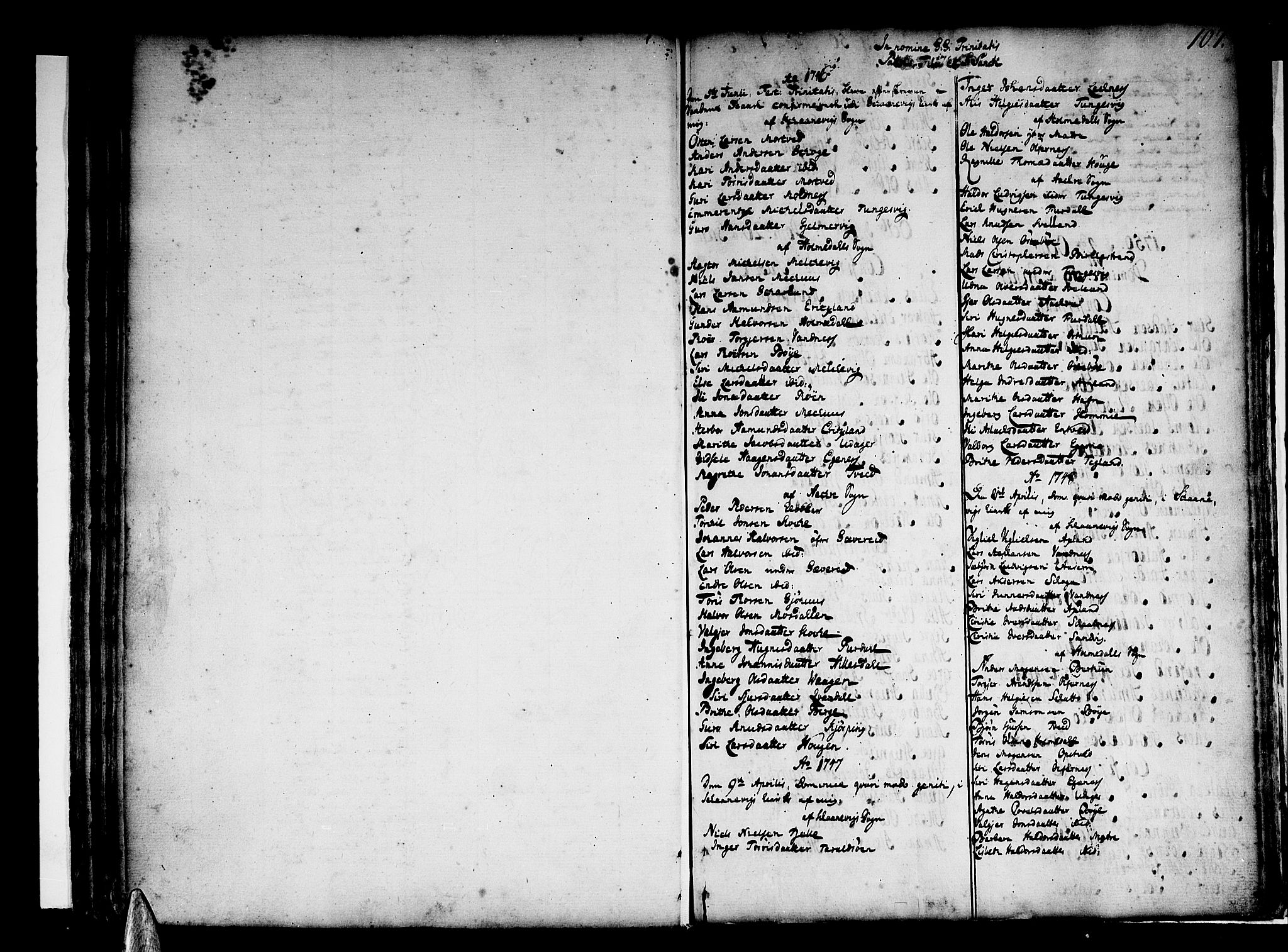 Skånevik sokneprestembete, SAB/A-77801/H/Haa: Parish register (official) no. A 1, 1745-1789, p. 107
