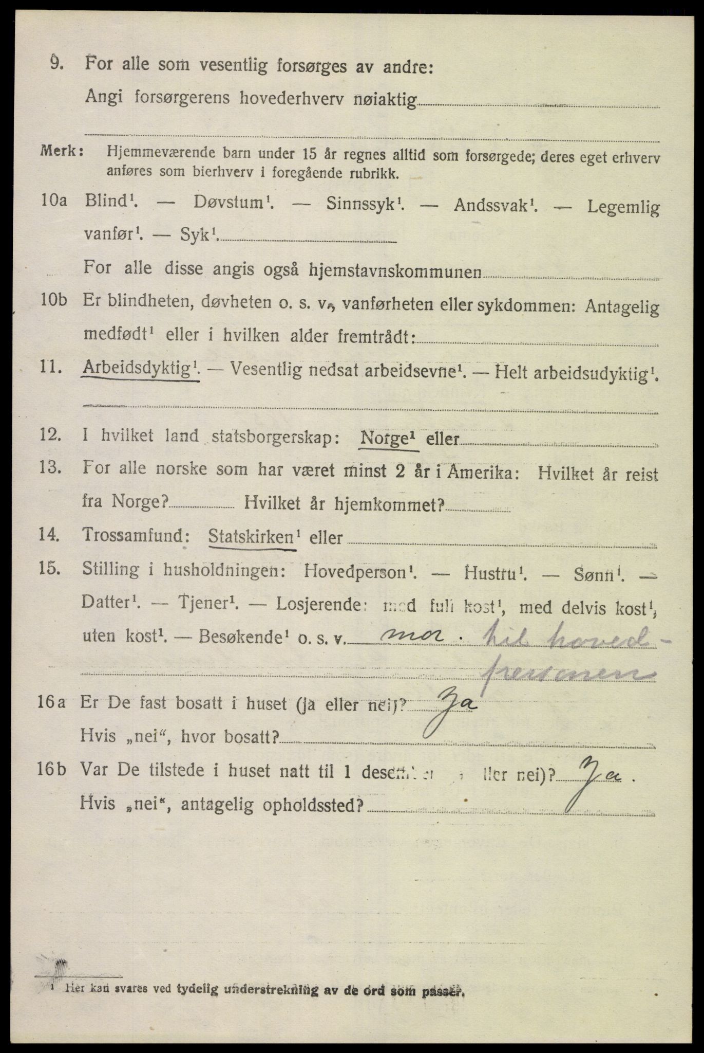 SAK, 1920 census for Vigmostad, 1920, p. 832