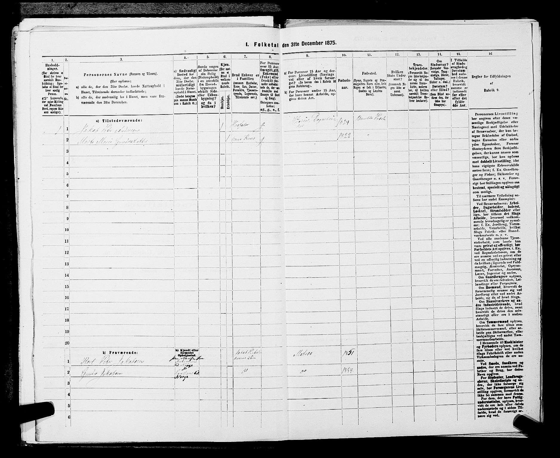 SAKO, 1875 census for 0814L Bamble/Bamble, 1875, p. 1562