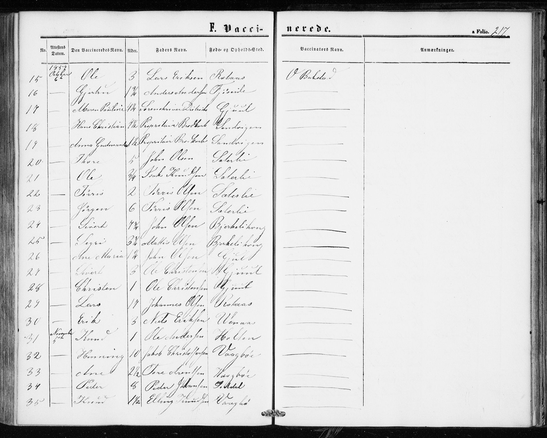 Ministerialprotokoller, klokkerbøker og fødselsregistre - Møre og Romsdal, AV/SAT-A-1454/586/L0985: Parish register (official) no. 586A11, 1857-1866, p. 217