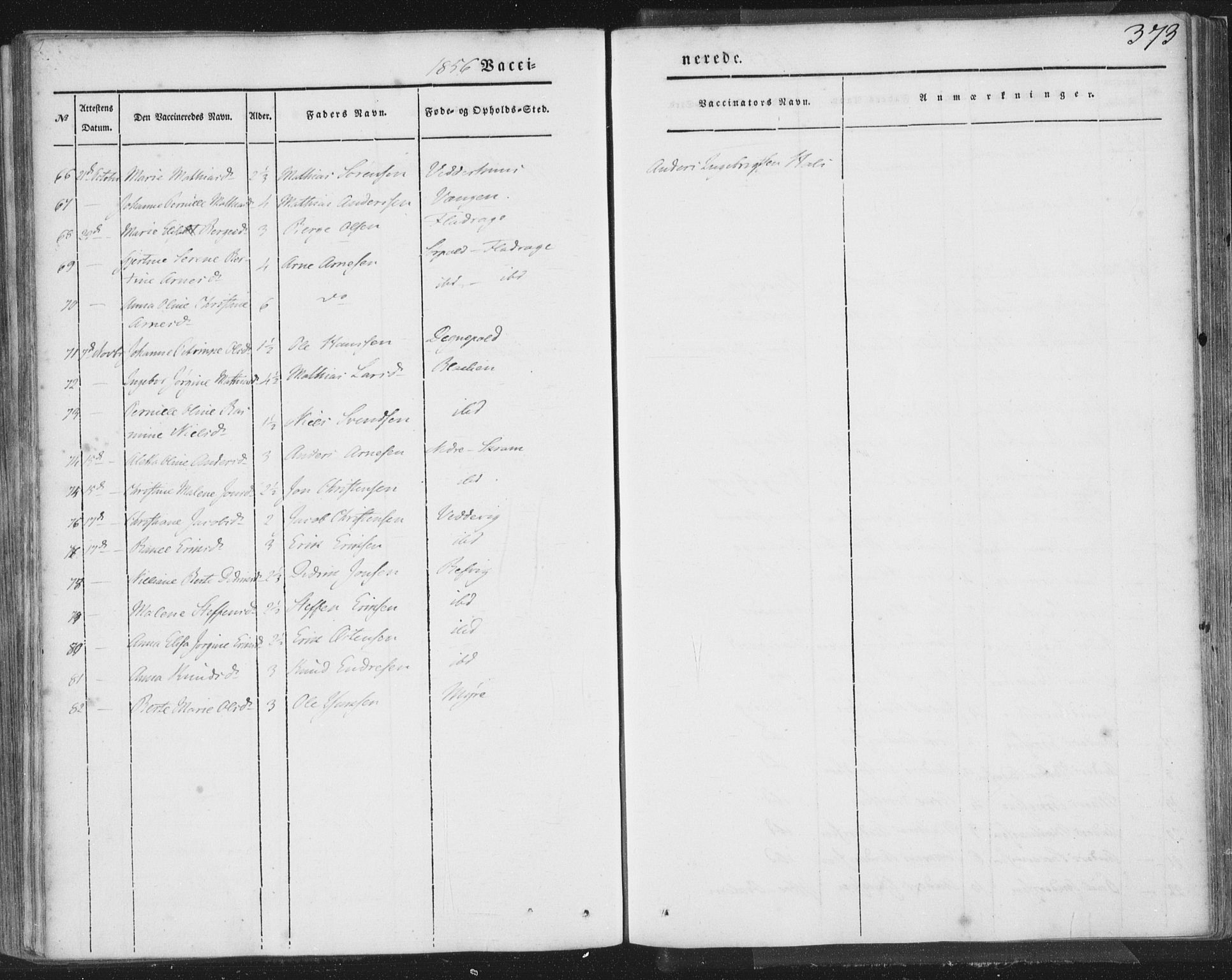 Selje sokneprestembete, AV/SAB-A-99938/H/Ha/Haa/Haaa: Parish register (official) no. A 10, 1844-1858, p. 373