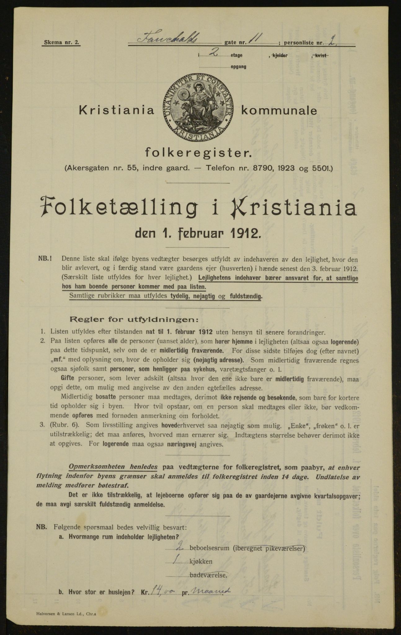 OBA, Municipal Census 1912 for Kristiania, 1912, p. 23935