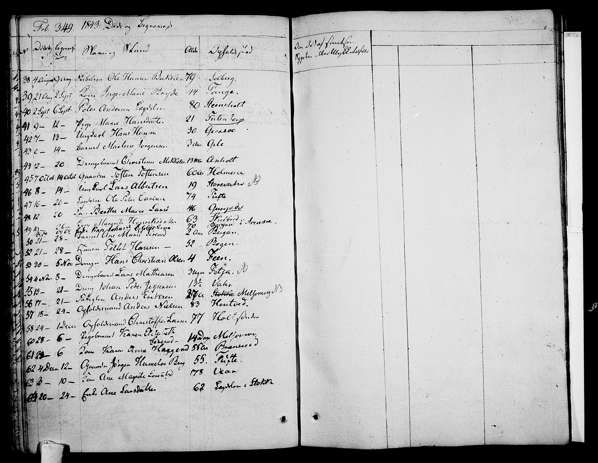 Stokke kirkebøker, AV/SAKO-A-320/F/Fa/L0006: Parish register (official) no. I 6, 1826-1843, p. 349