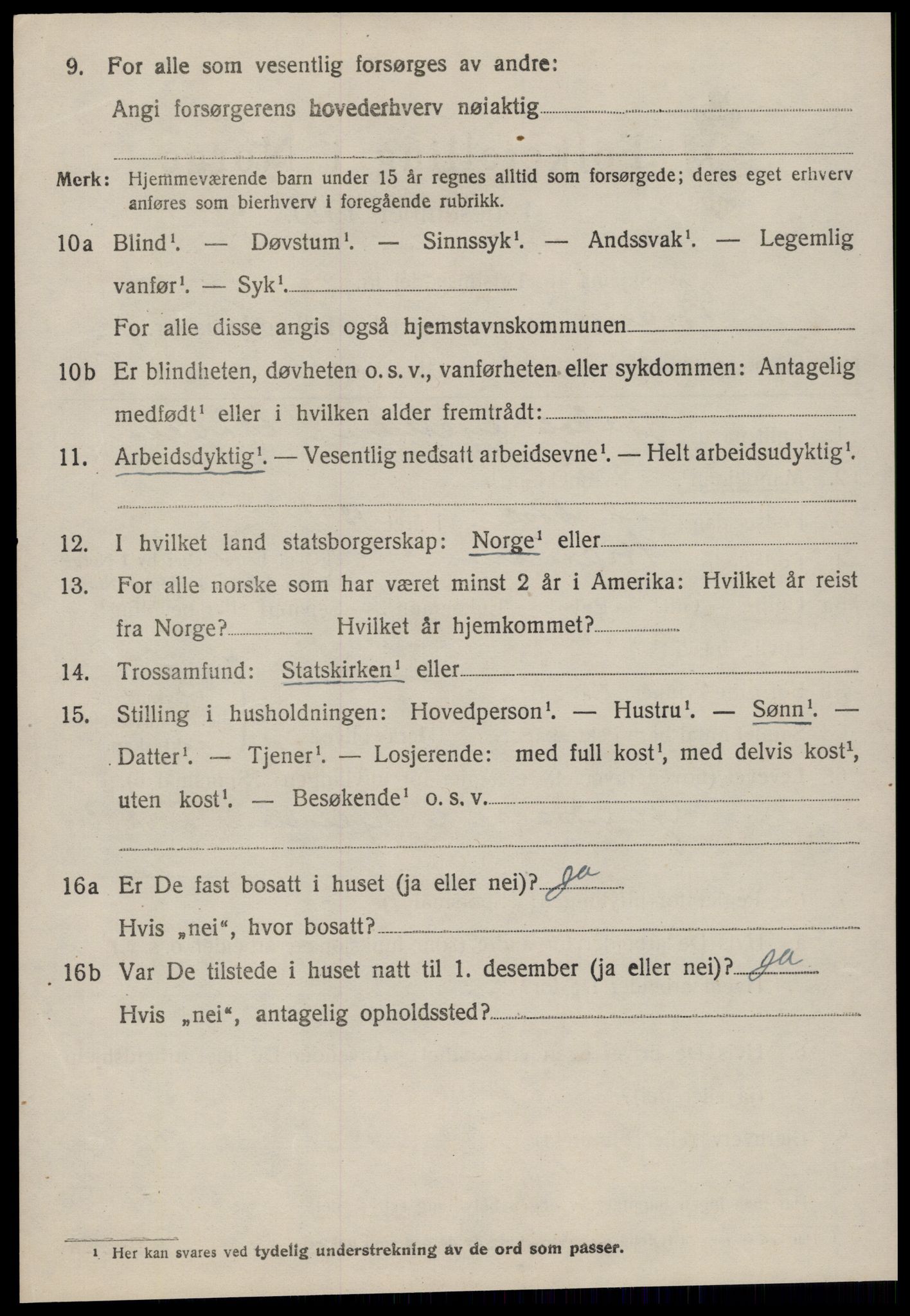 SAT, 1920 census for Straumsnes, 1920, p. 2248