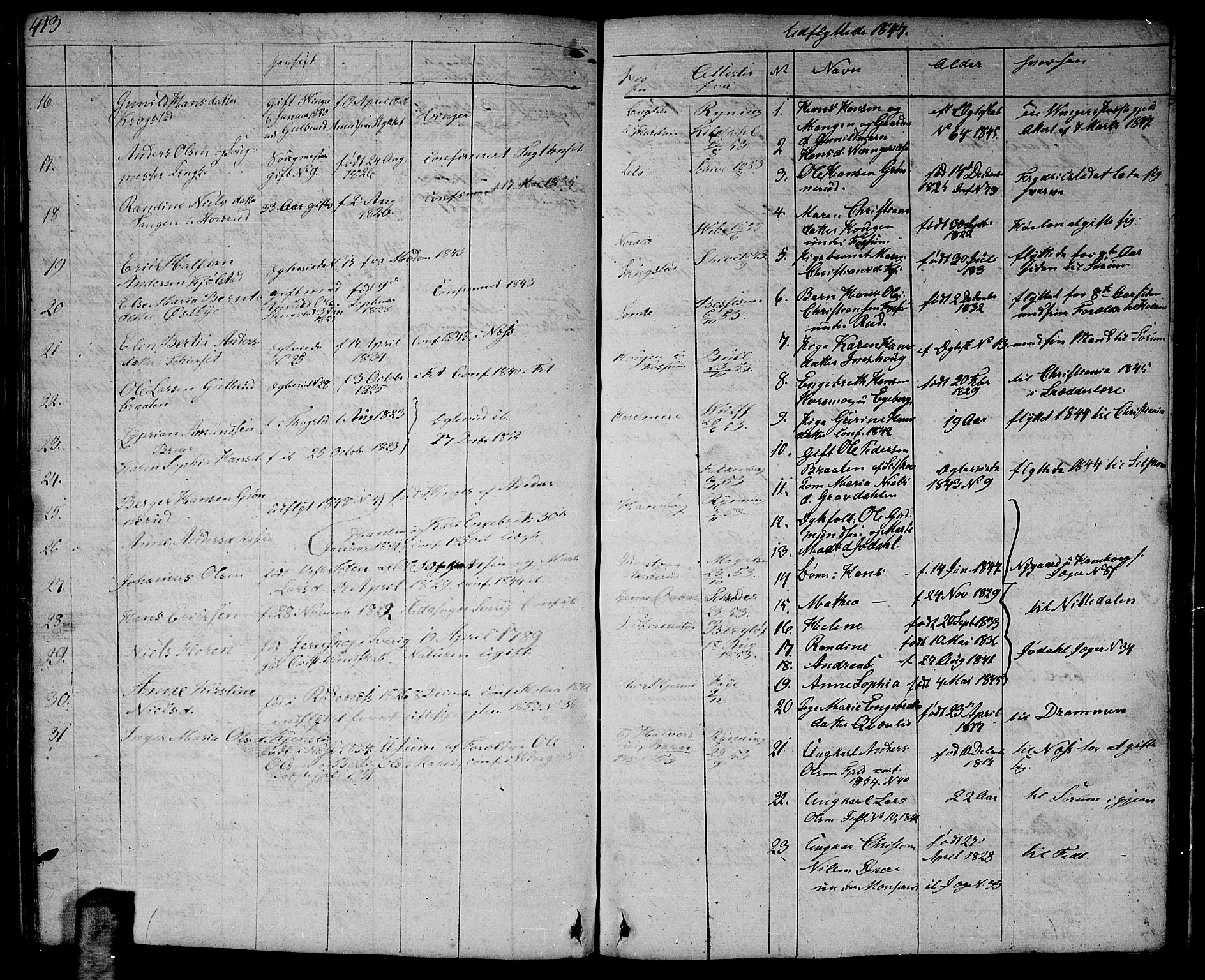 Aurskog prestekontor Kirkebøker, AV/SAO-A-10304a/G/Ga/L0002: Parish register (copy) no. I 2, 1829-1857, p. 413