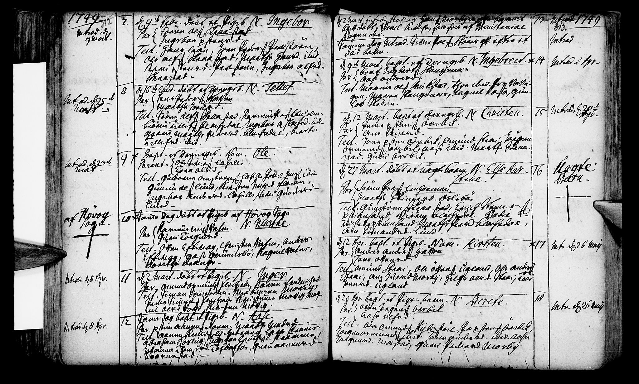 Oddernes sokneprestkontor, SAK/1111-0033/F/Fa/Faa/L0002: Parish register (official) no. A 2, 1719-1764, p. 312-313