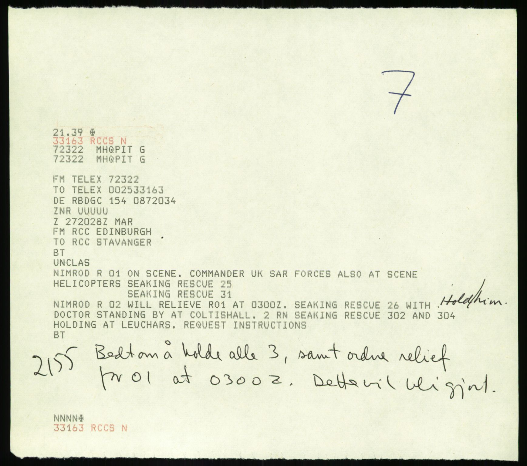 Justisdepartementet, Granskningskommisjonen ved Alexander Kielland-ulykken 27.3.1980, RA/S-1165/D/L0017: P Hjelpefartøy (Doku.liste + P1-P6 av 6)/Q Hovedredningssentralen (Q0-Q27 av 27), 1980-1981, p. 622