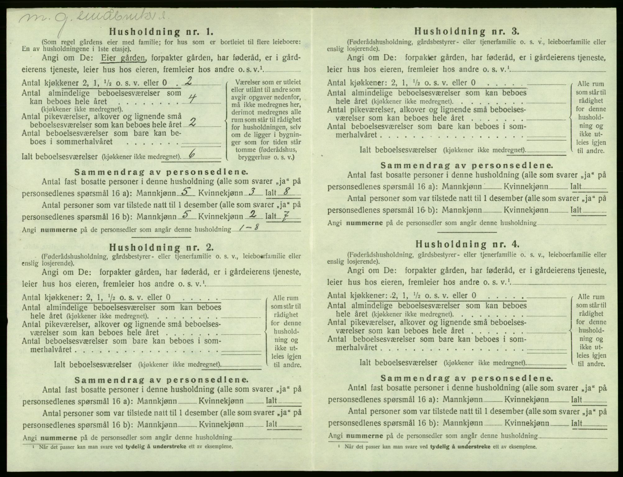 SAB, 1920 census for Sund, 1920, p. 680