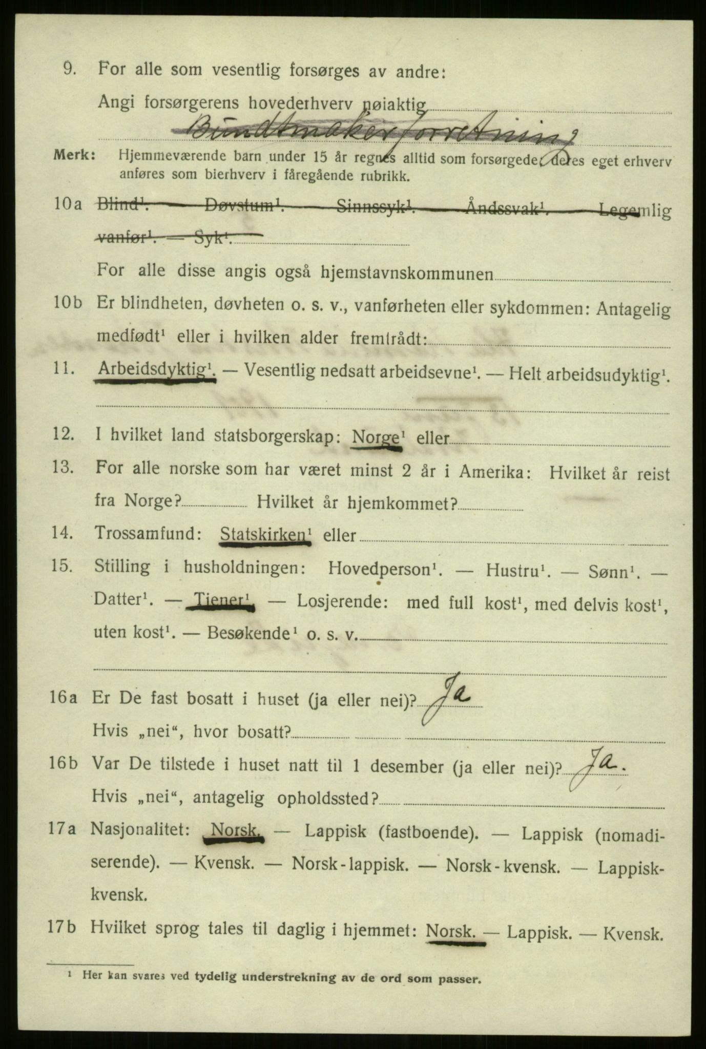 SATØ, 1920 census for Hammerfest, 1920, p. 4772